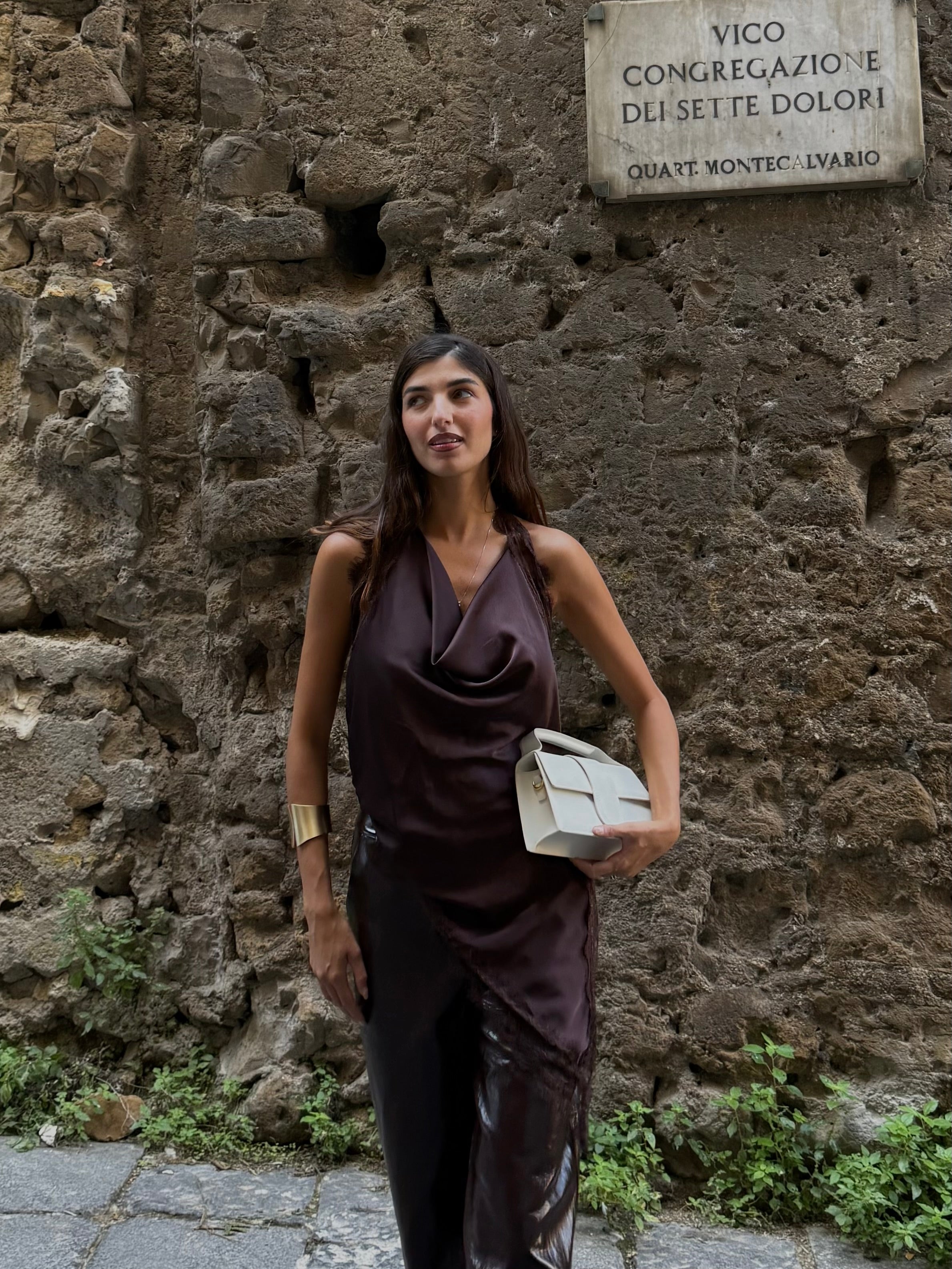 Top lingerie marrone