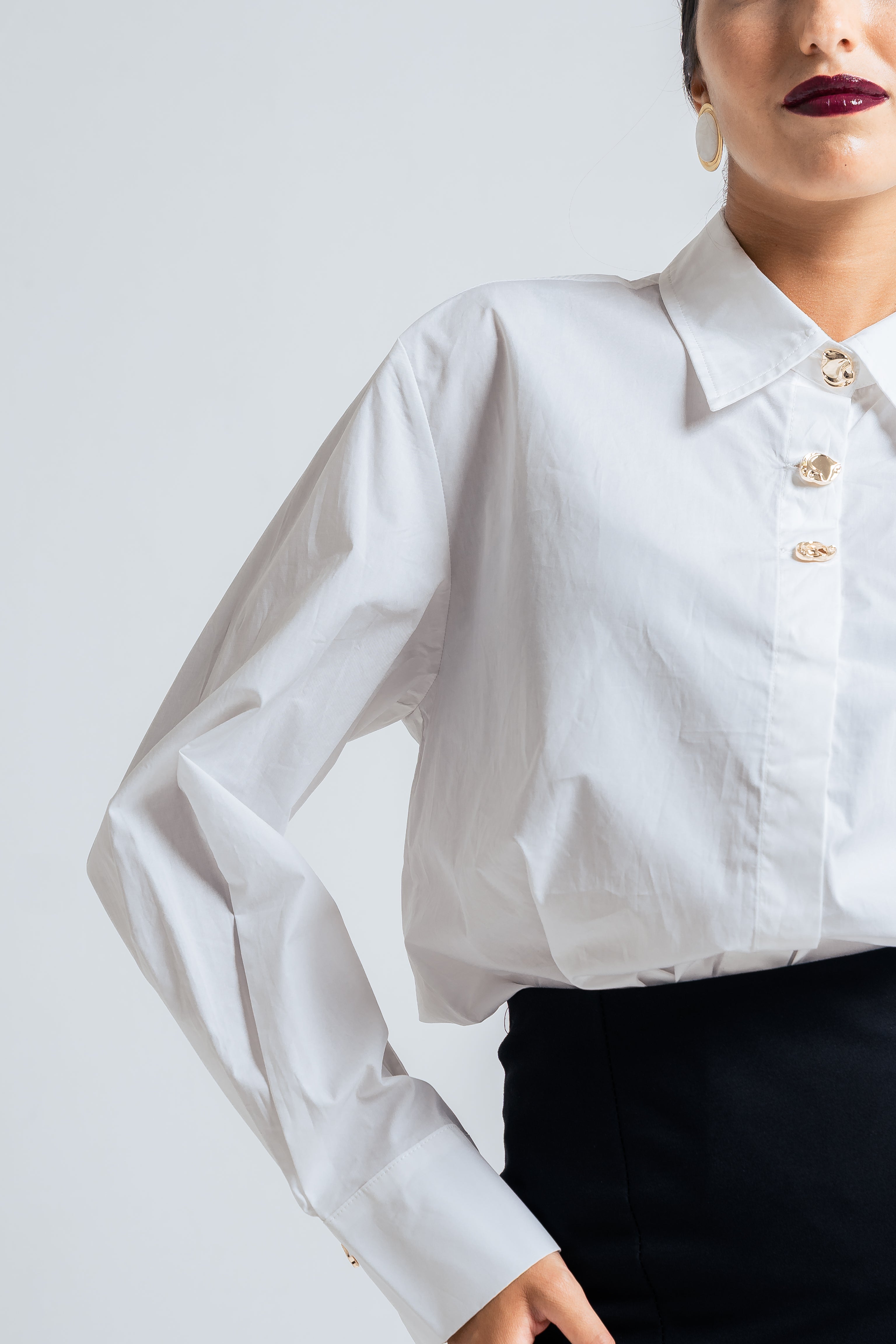 Camicia bottone oro by lumina - LadyB Shop Online