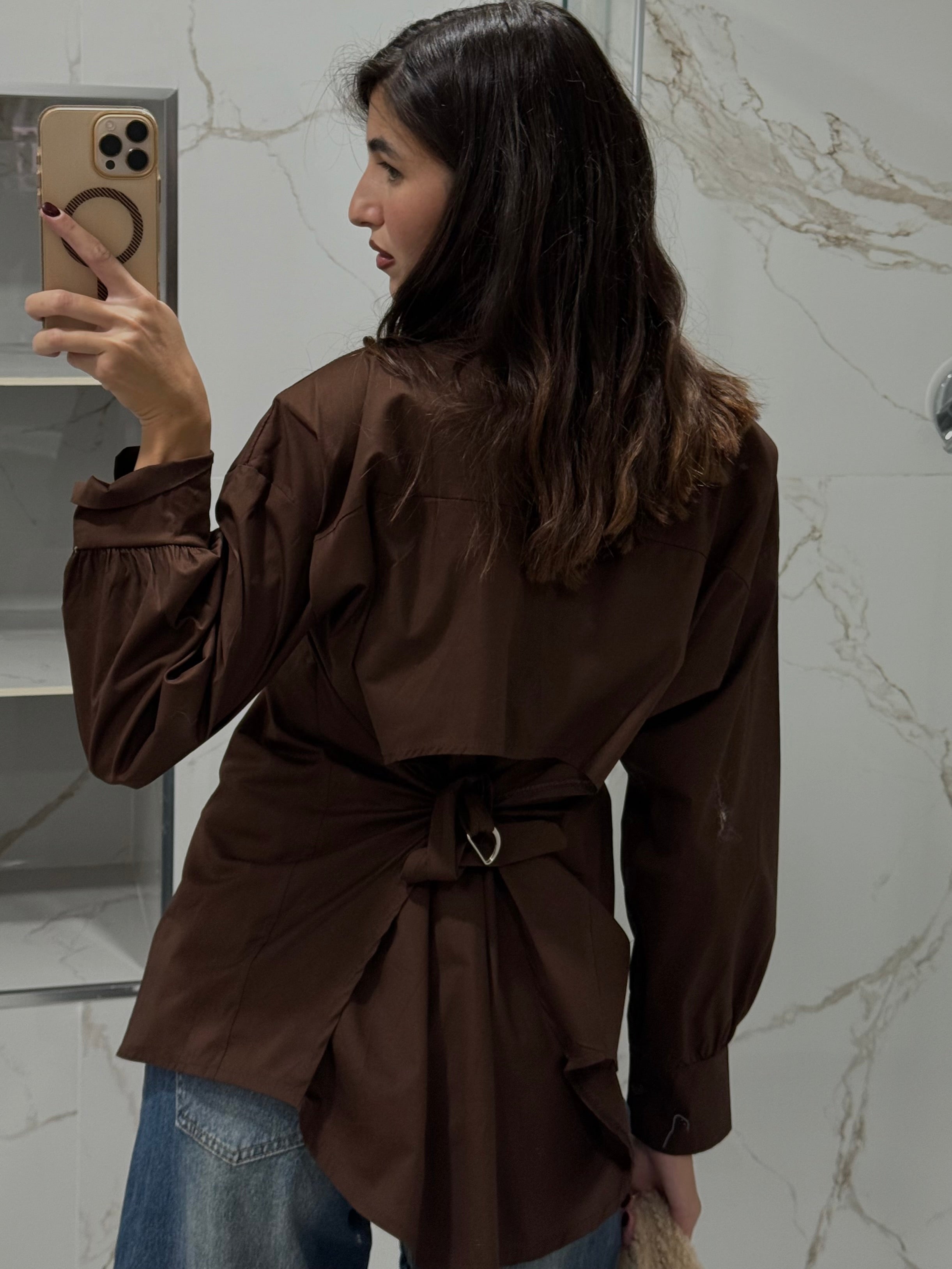 Camicia avvitata cioccolato