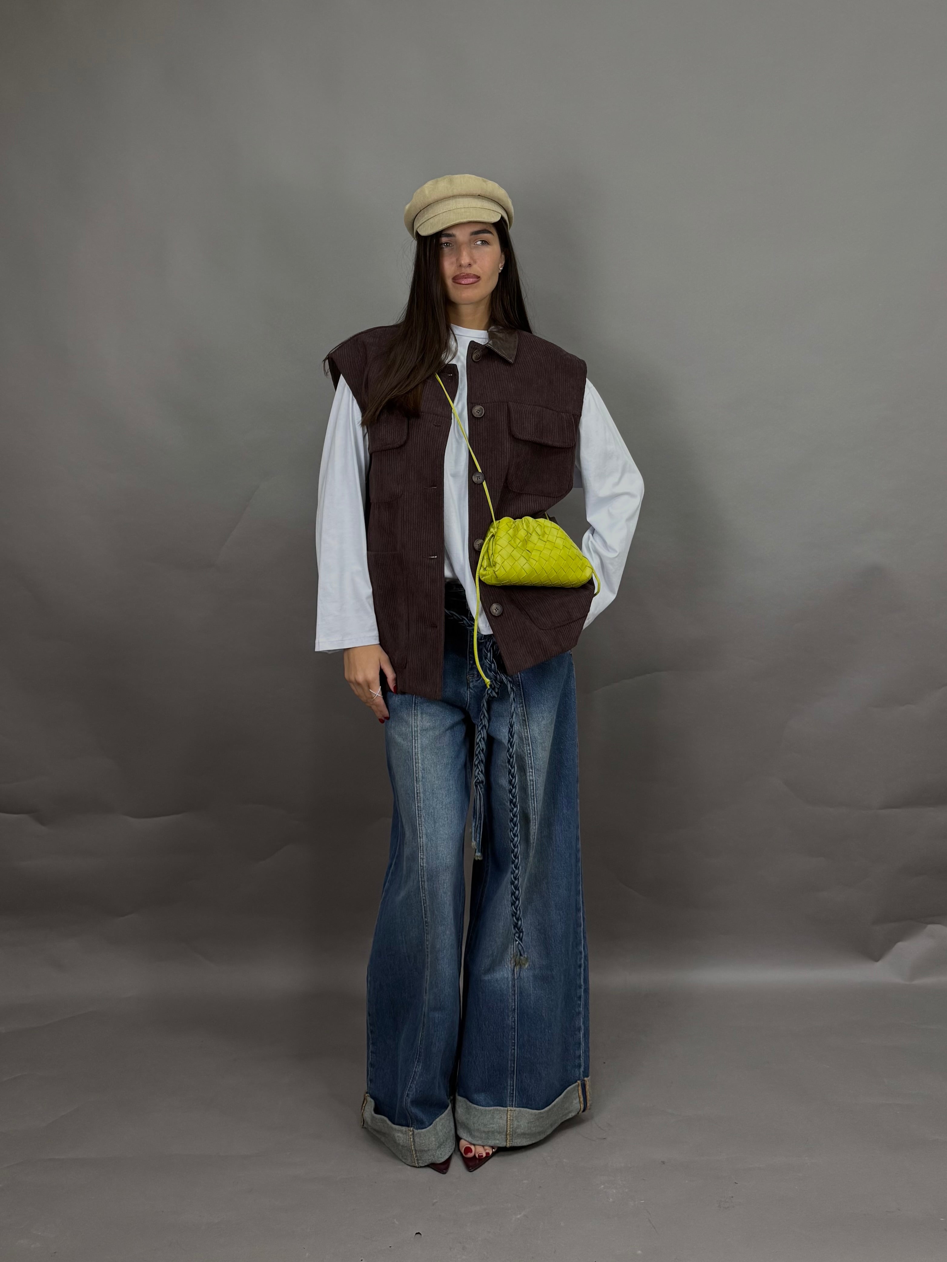 Gilet velluto lumina