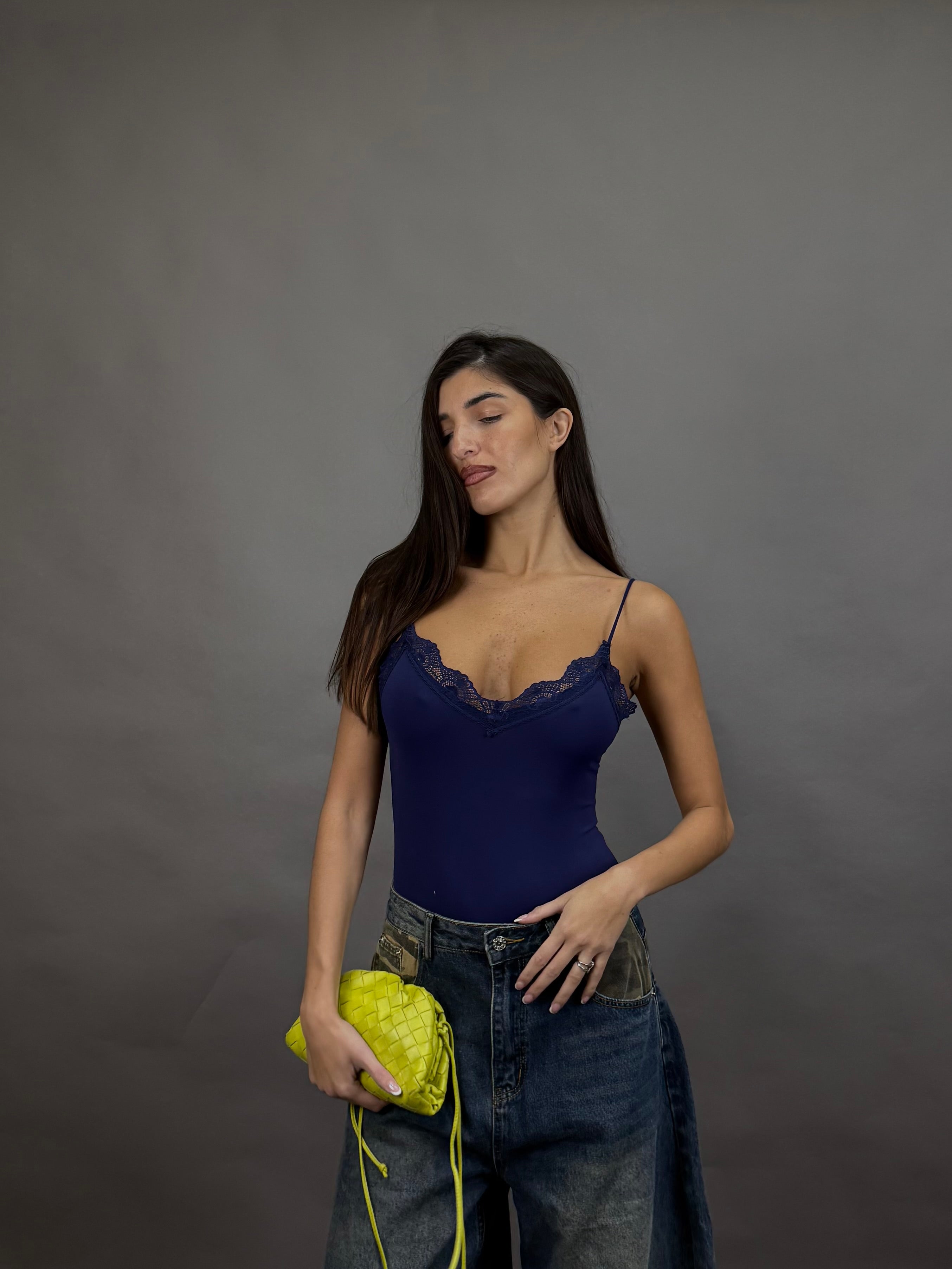 Body pizzo blu