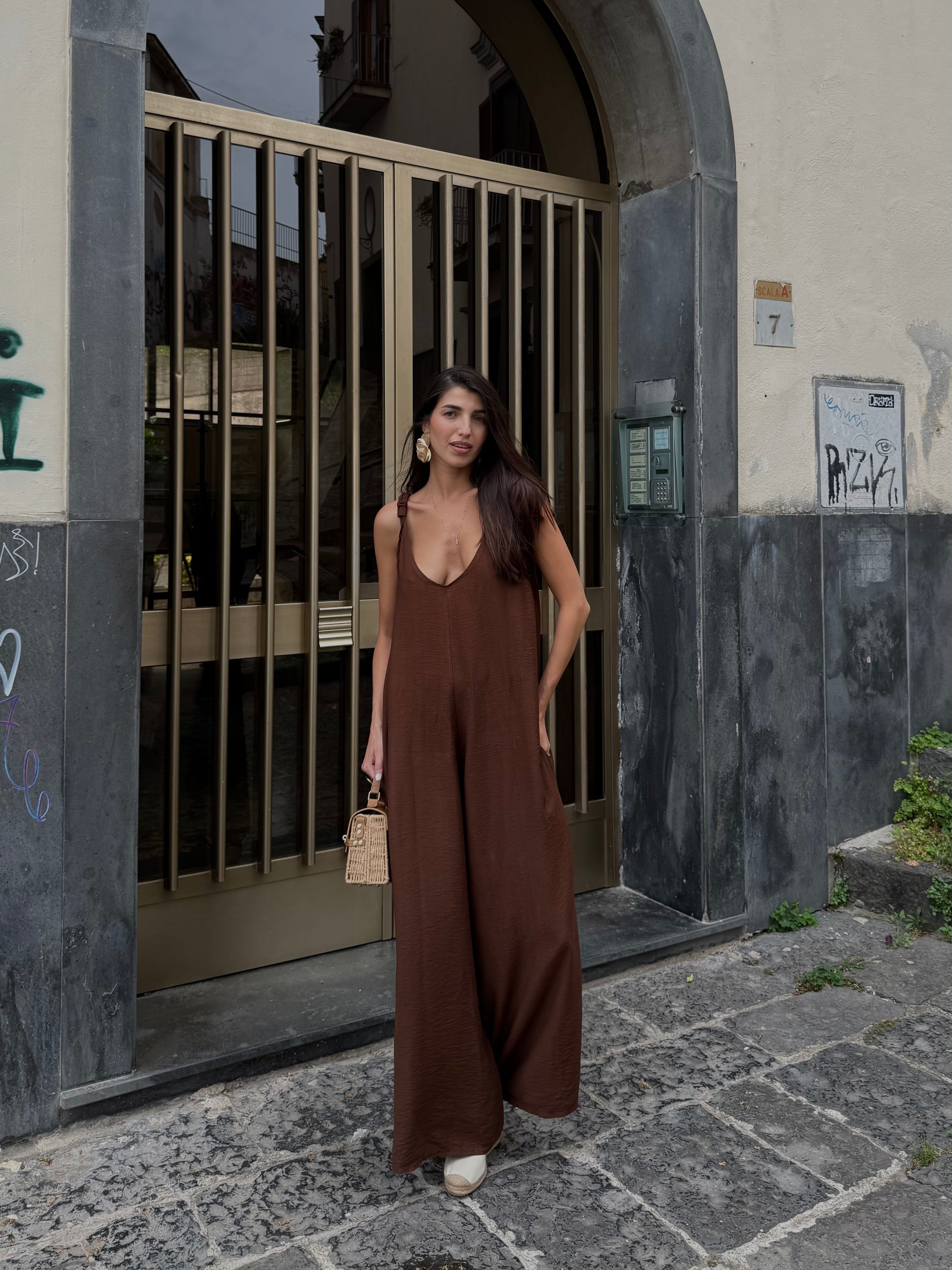 Jumpsuite formentera marrone - LadyB Shop Online