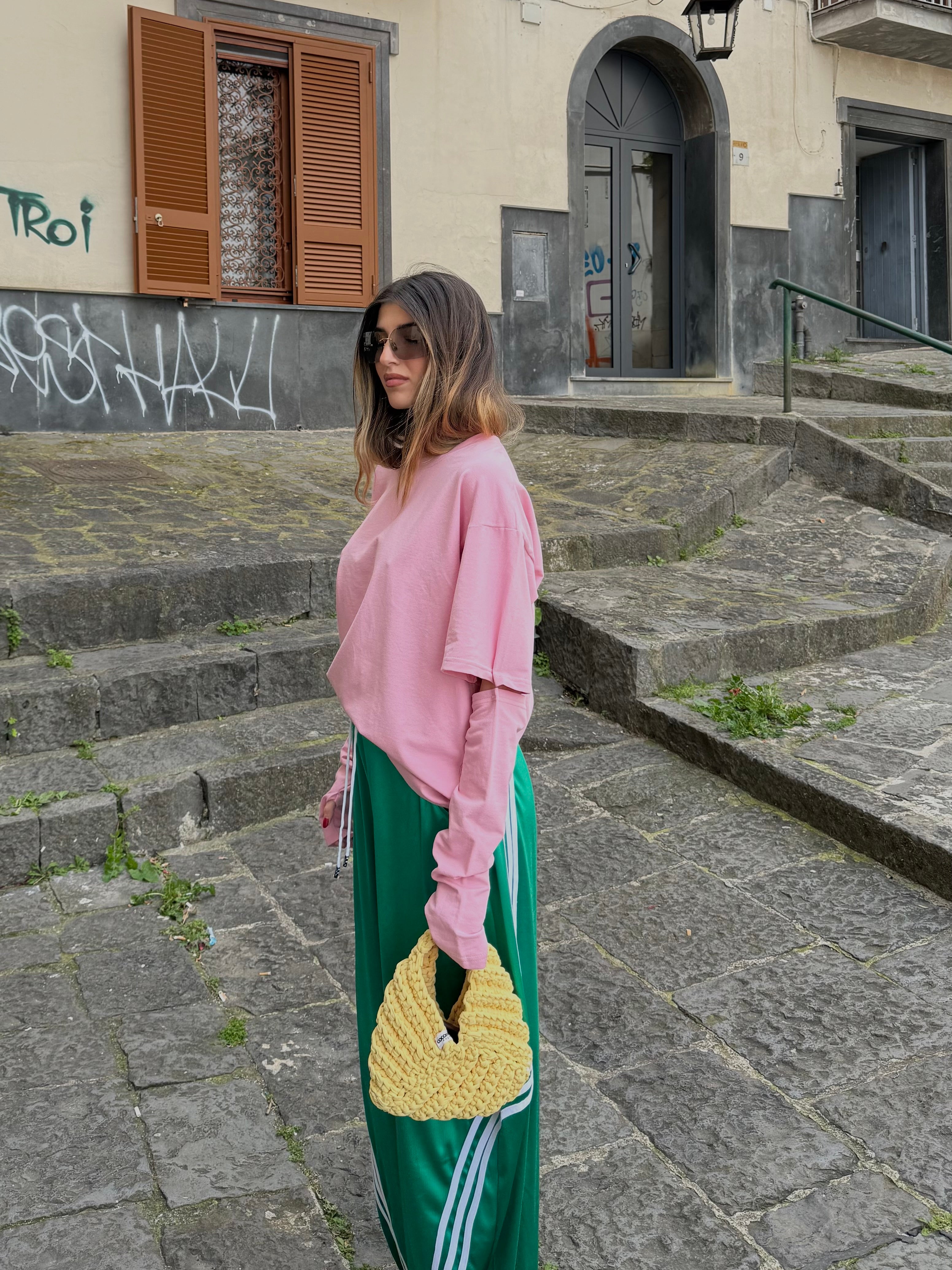Maglia manicotti rosa - LadyB Shop Online