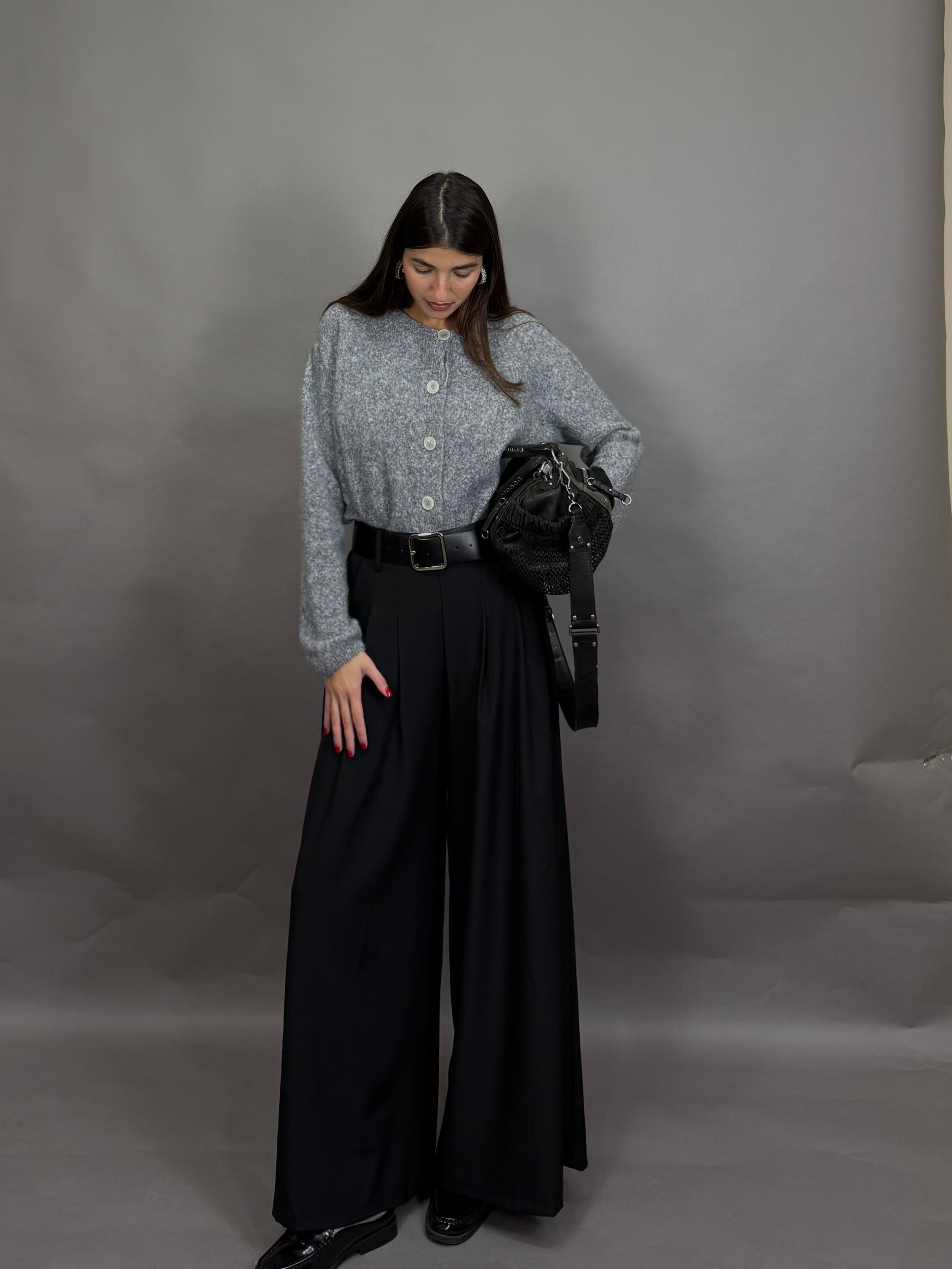 Pantalone morbido nero