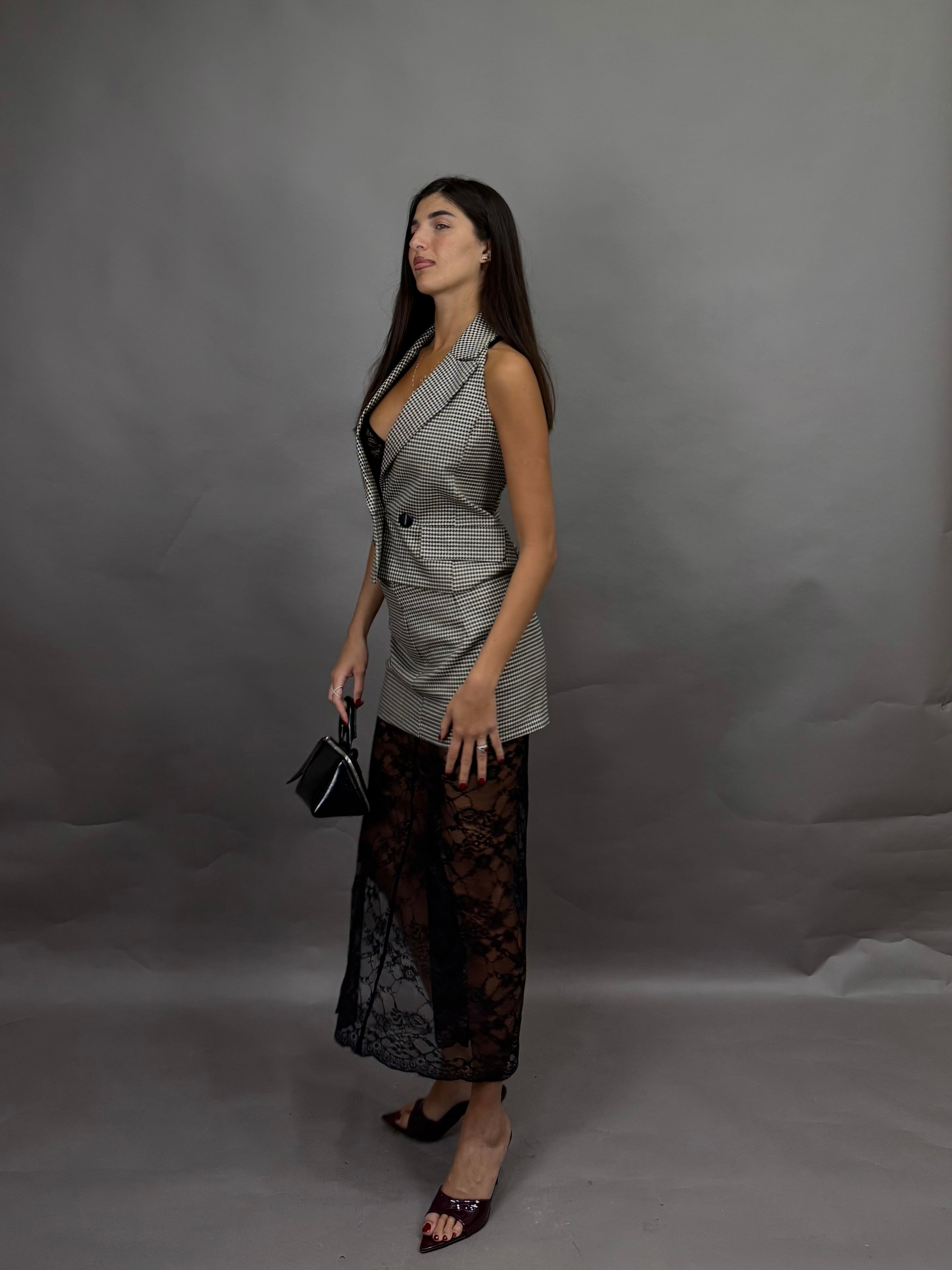 Gonna con pizzo lumina