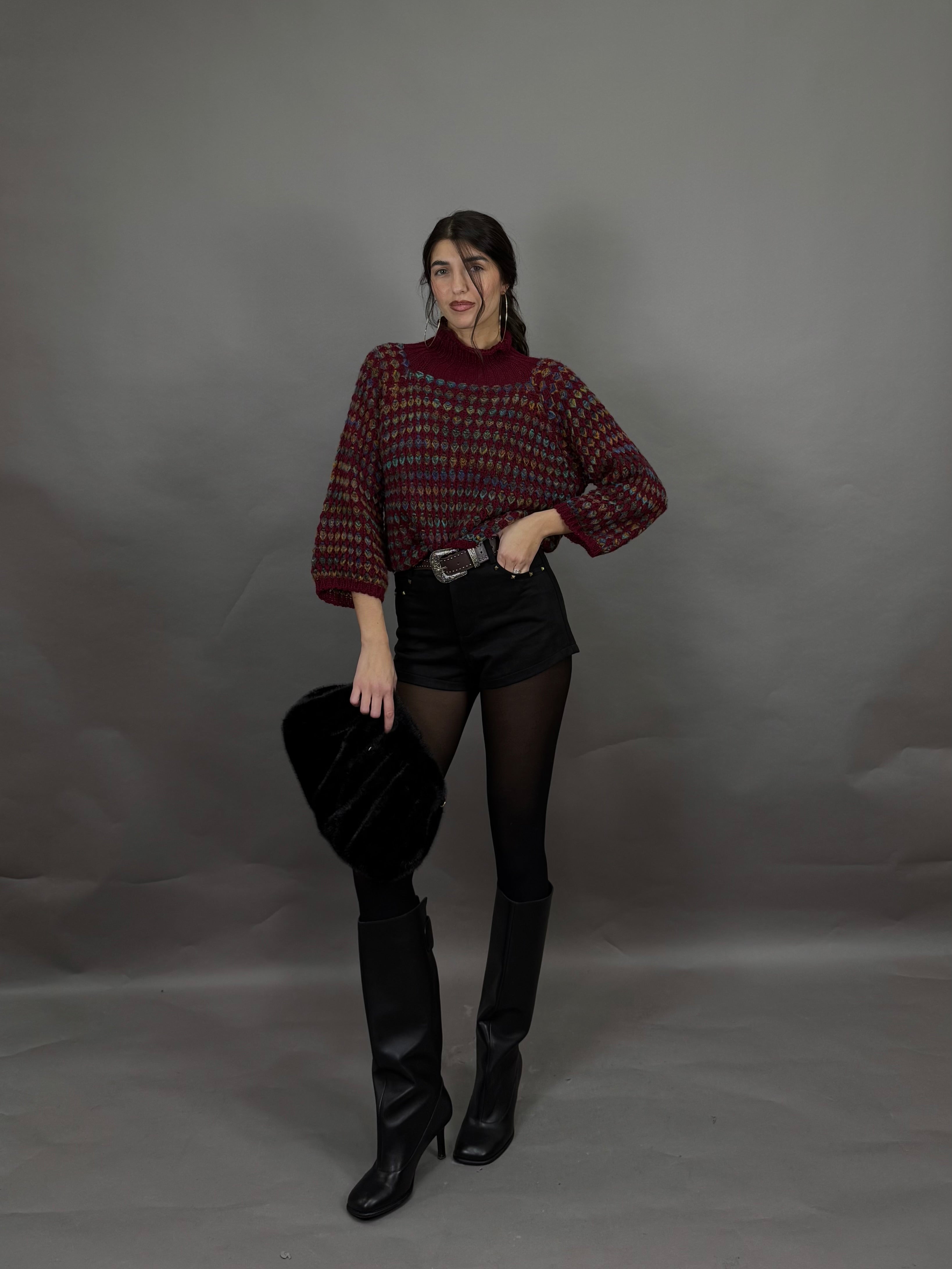 Maglione Olga bordeaux