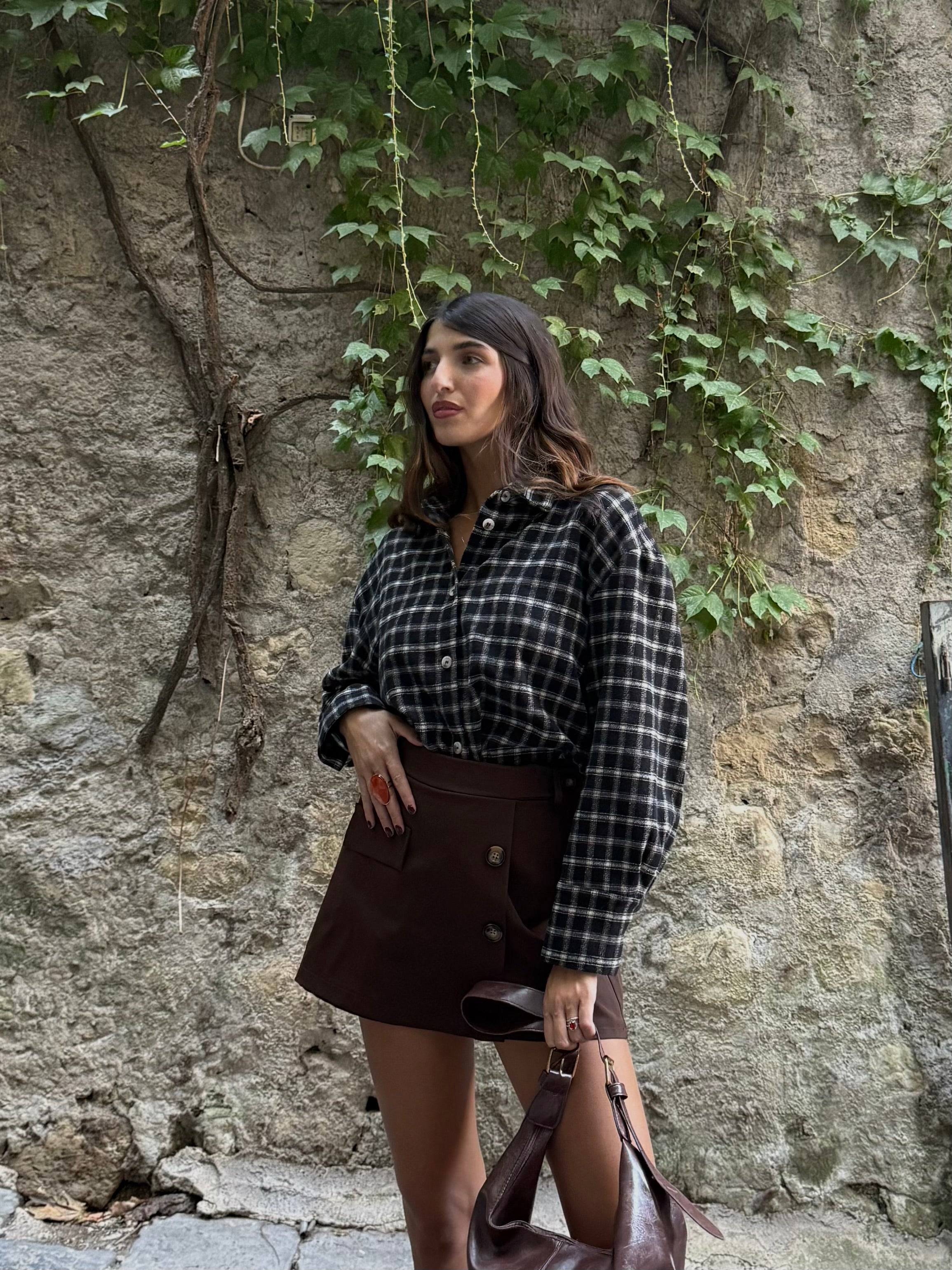 Camicia flanella nera