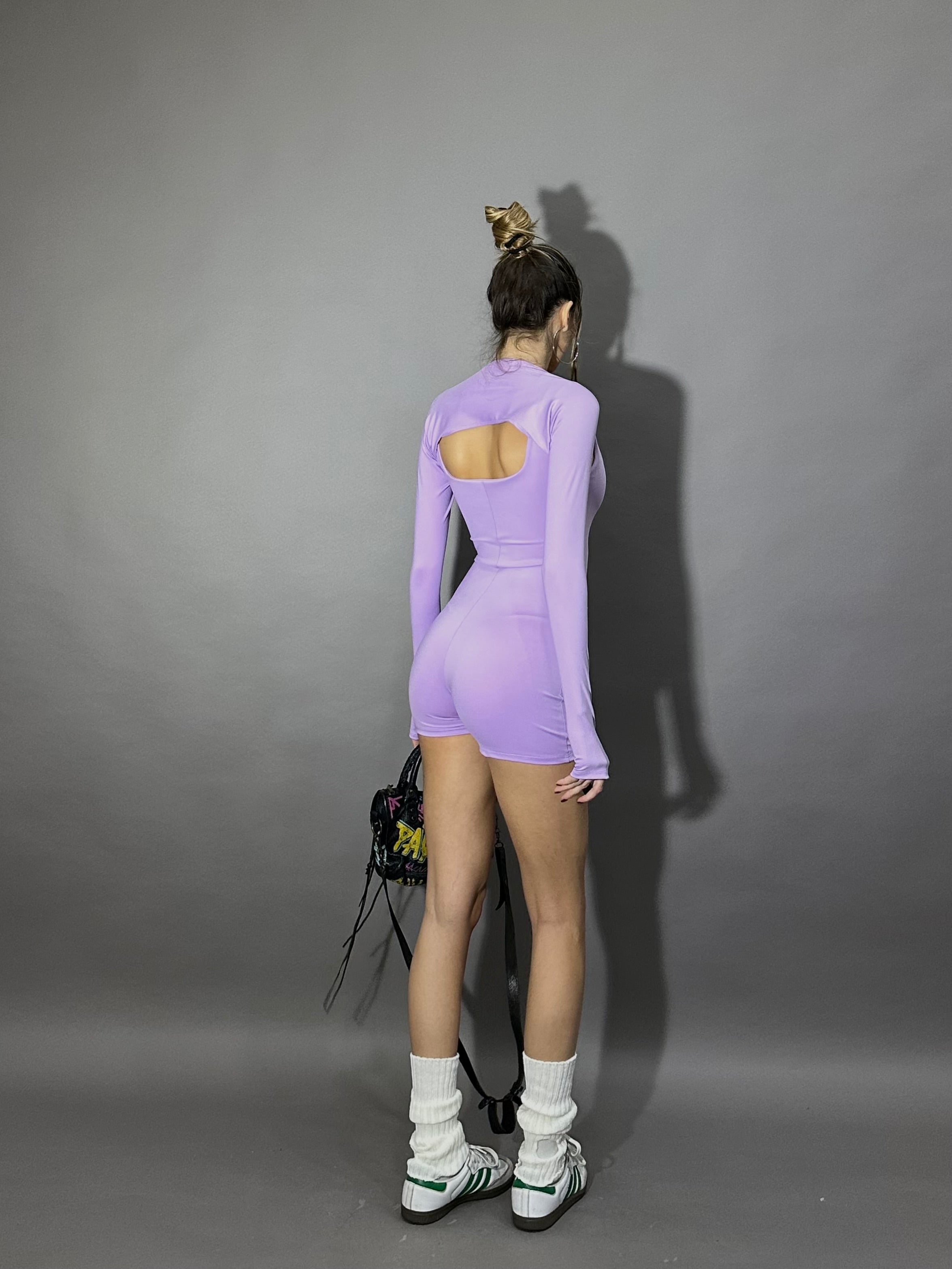 Jumpsuite con coprispalle lilla - LadyB Shop Online