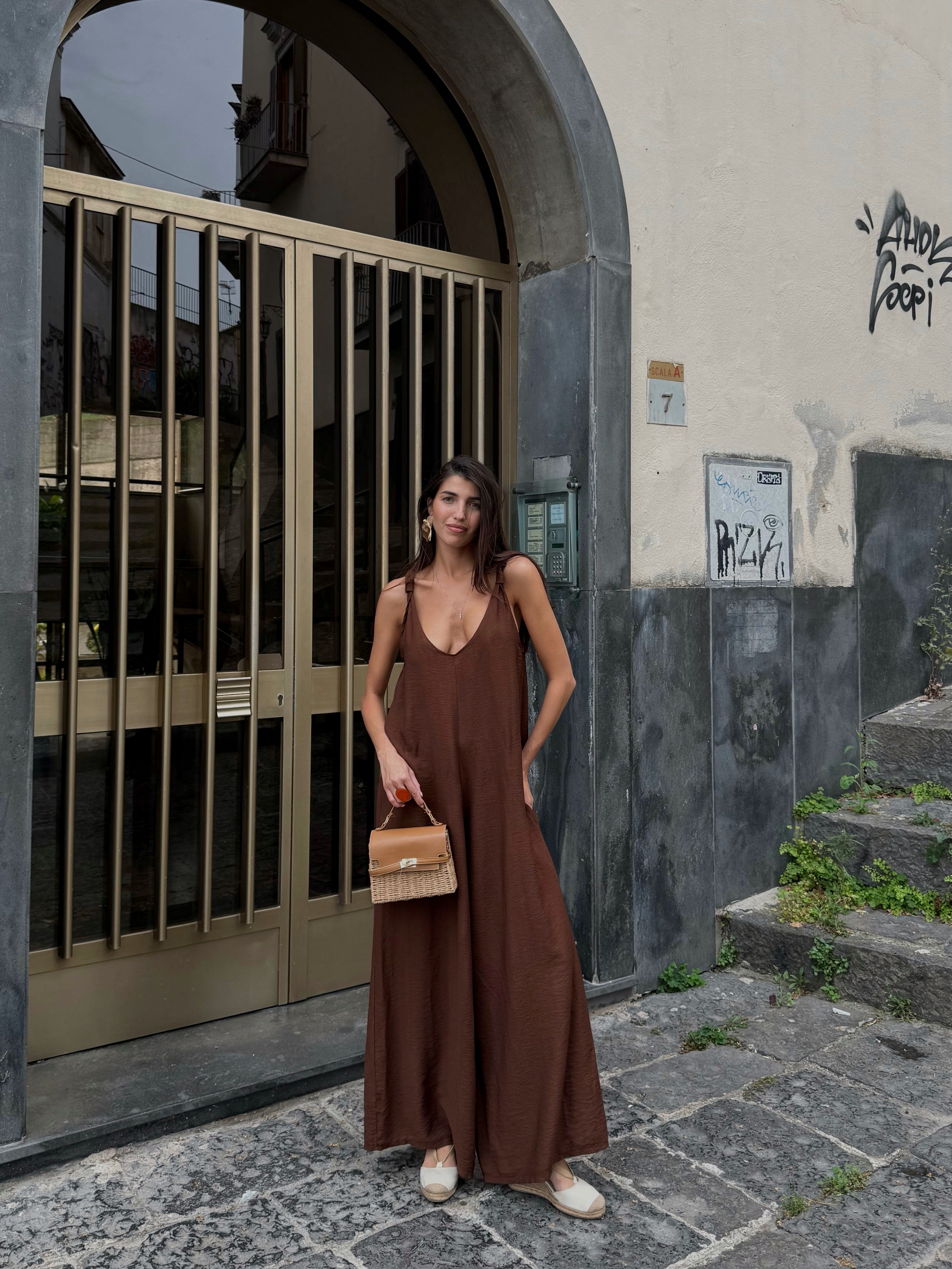 Jumpsuite formentera marrone - LadyB Shop Online