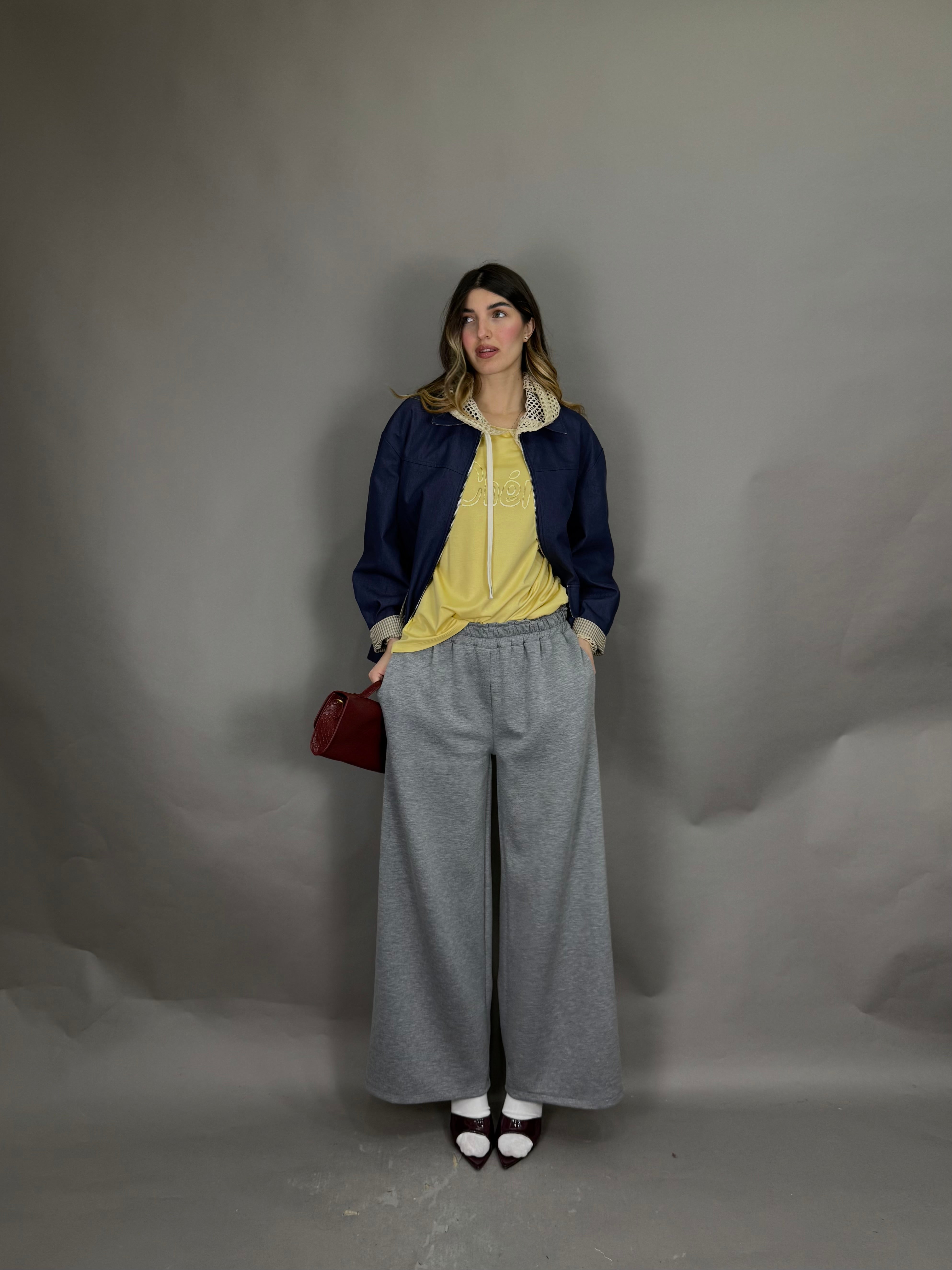 Panta tuta garzato grigio - LadyB Shop Online