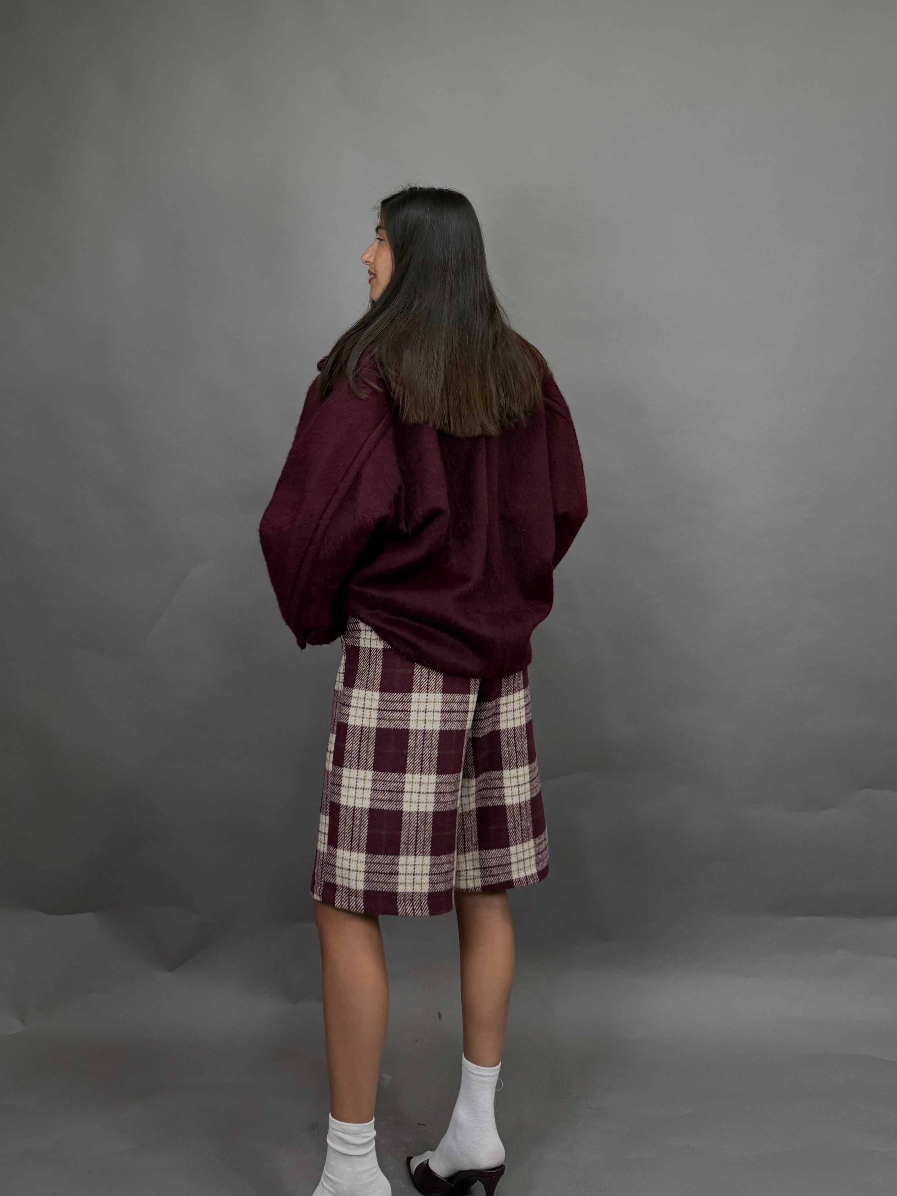 Cappotto pelo lumina bordeaux