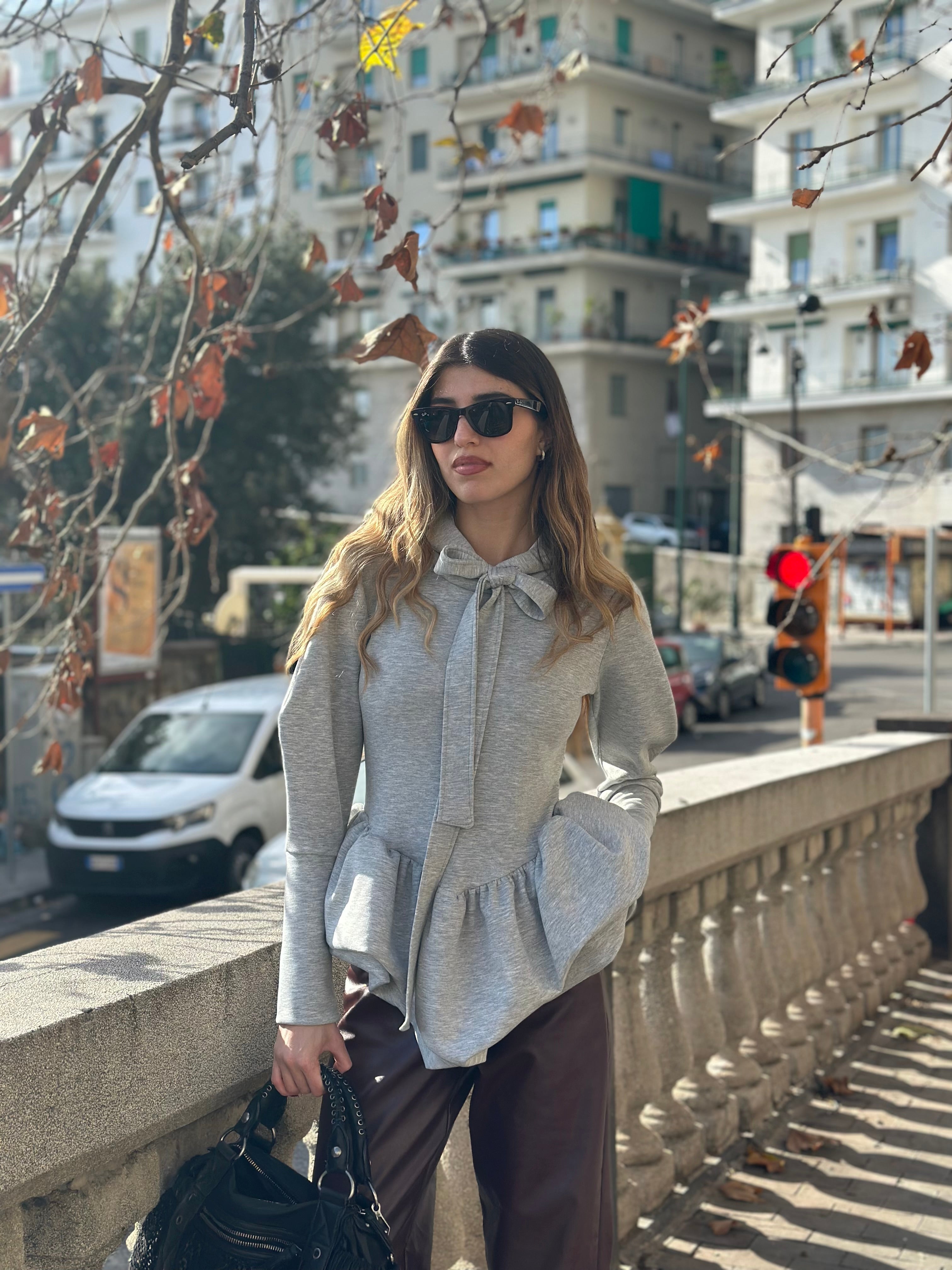 Felpa Ginevra grigia - LadyB Shop Online