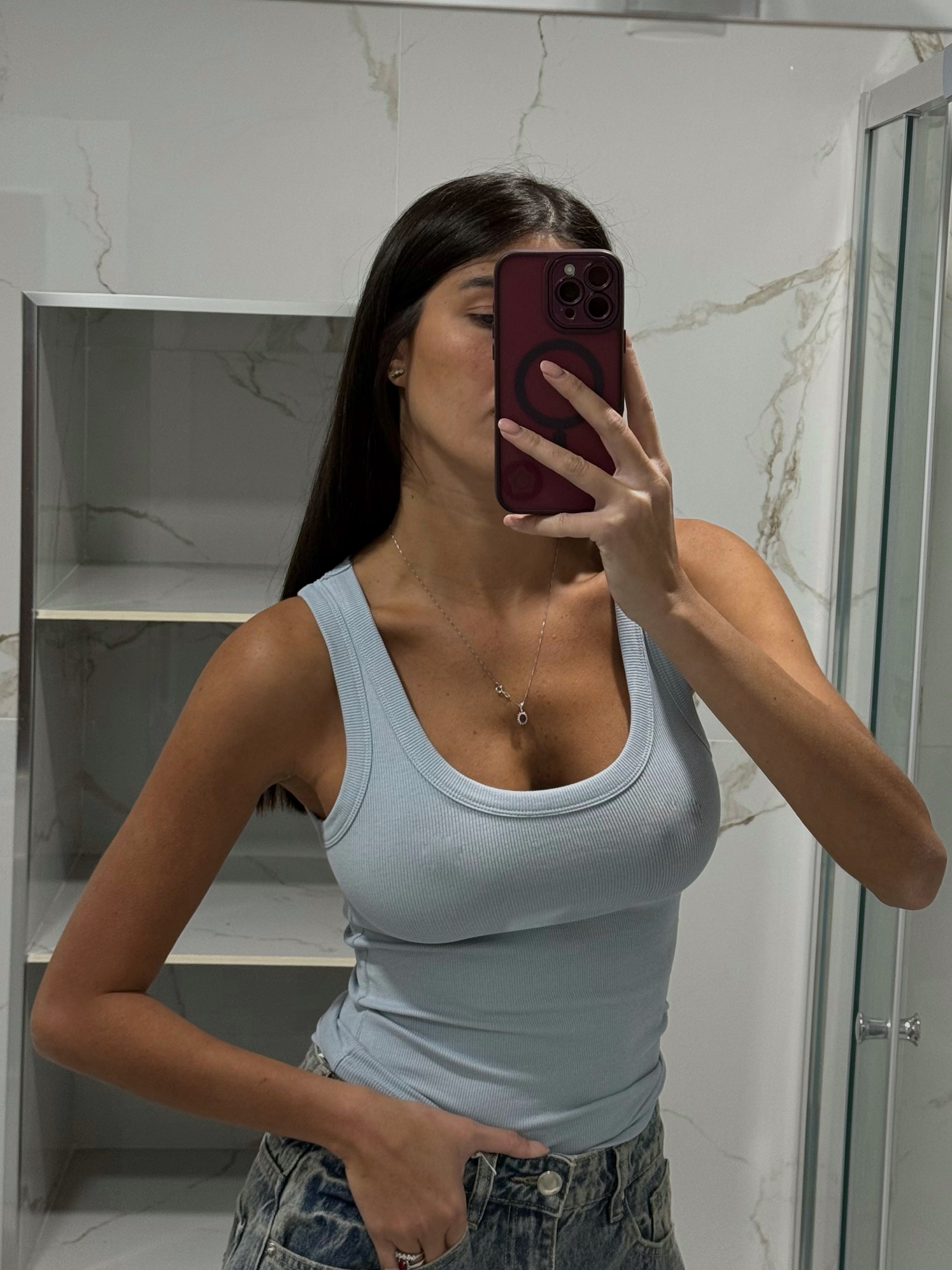 Canotta Alycia azzurra