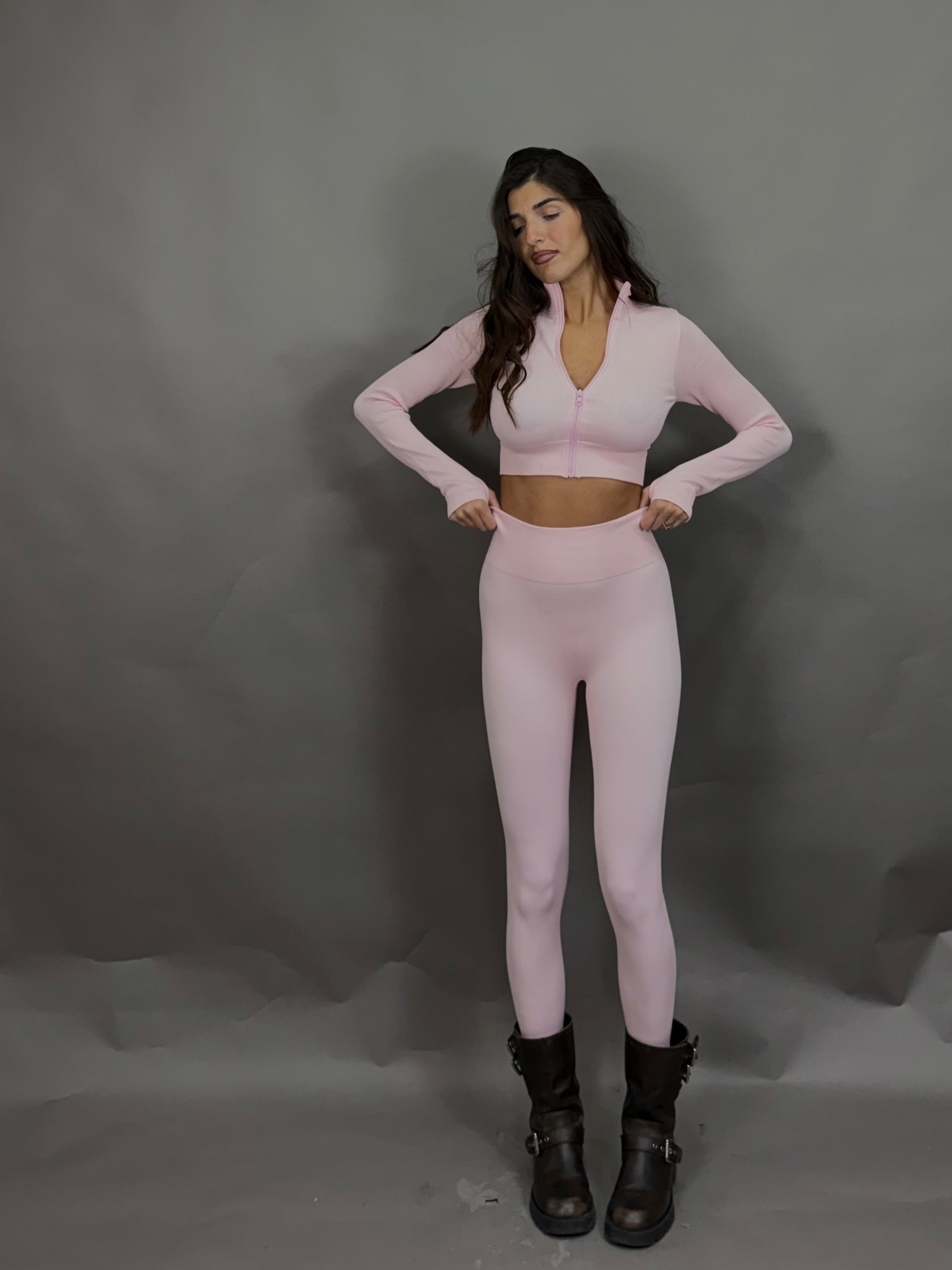 Coordinato pilates rosa