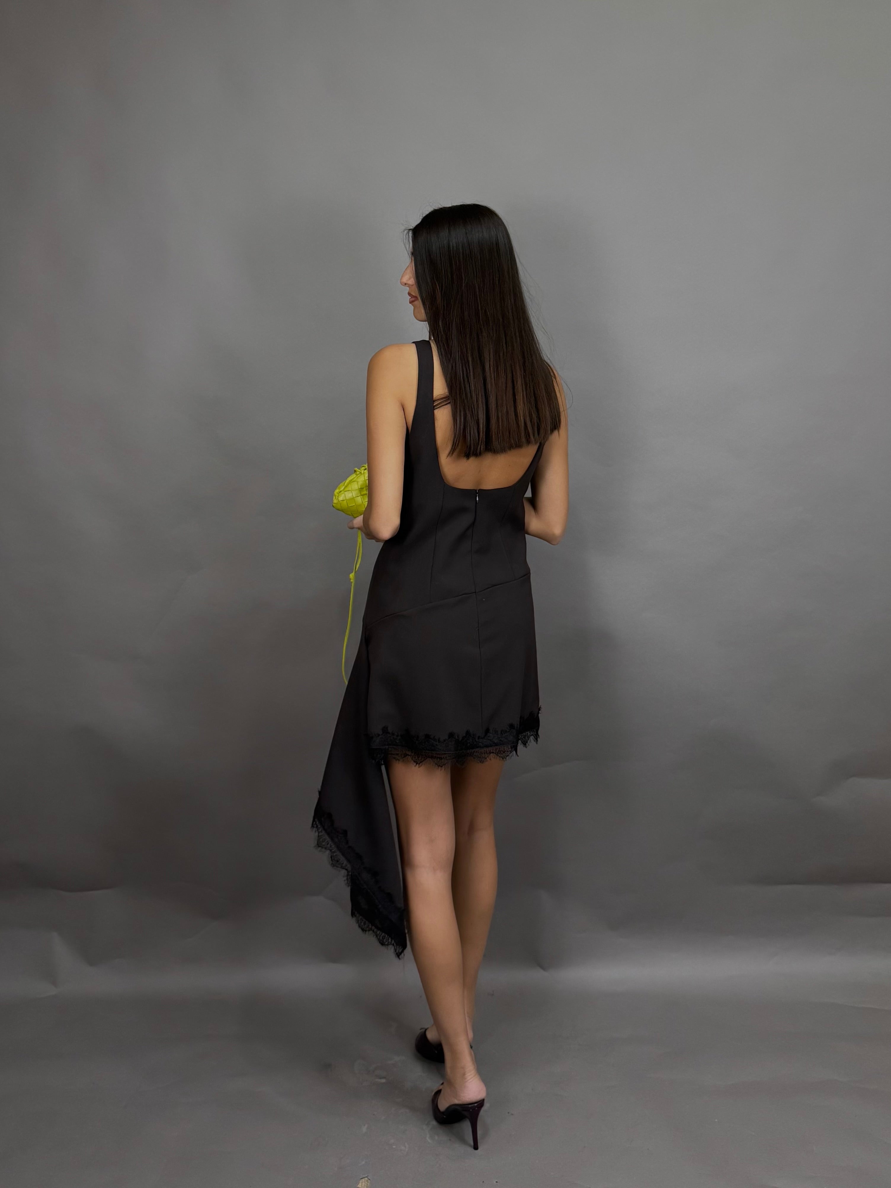 Dress pizzo marrone lumina