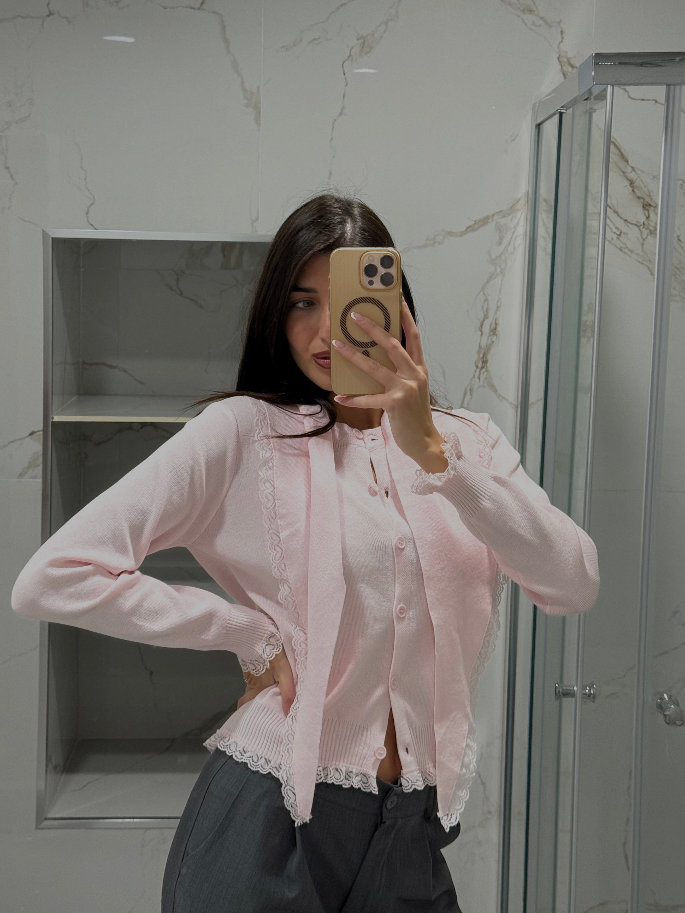 Cardigan Rebecca rosa