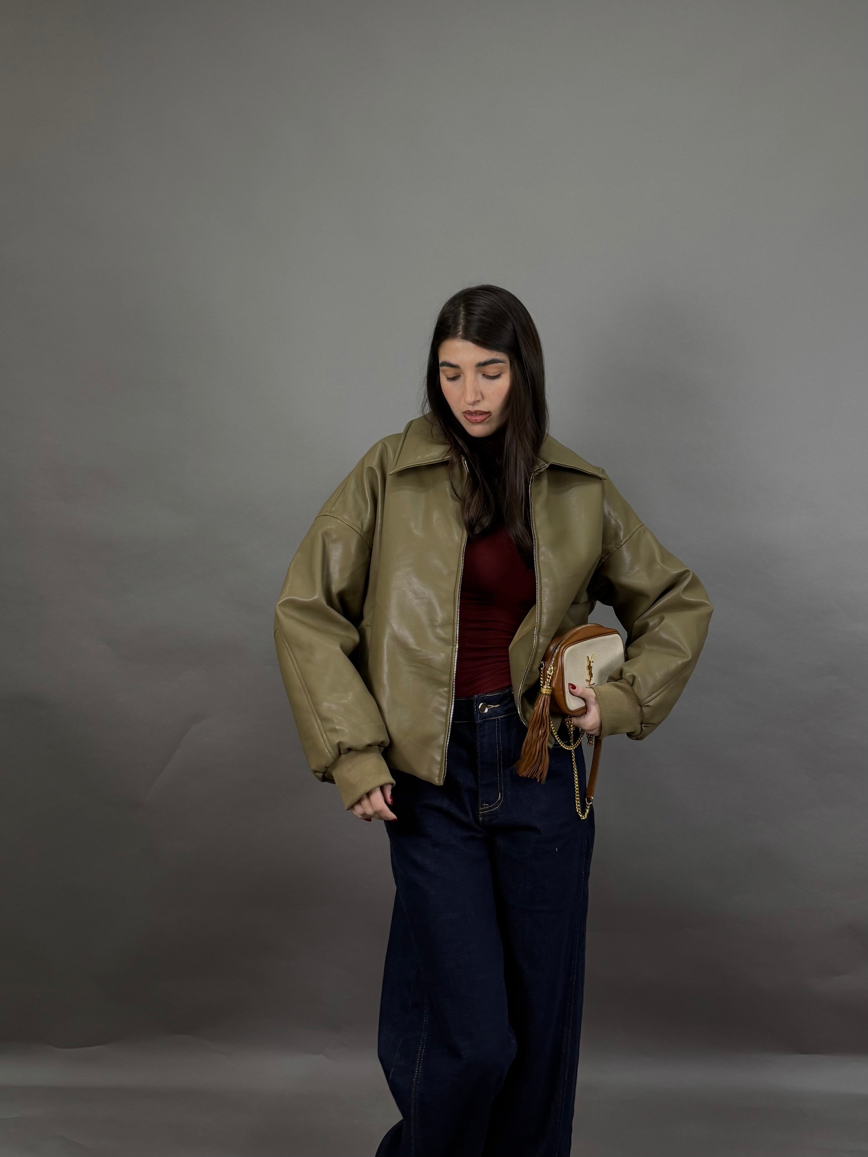 Bomber imbottito verde