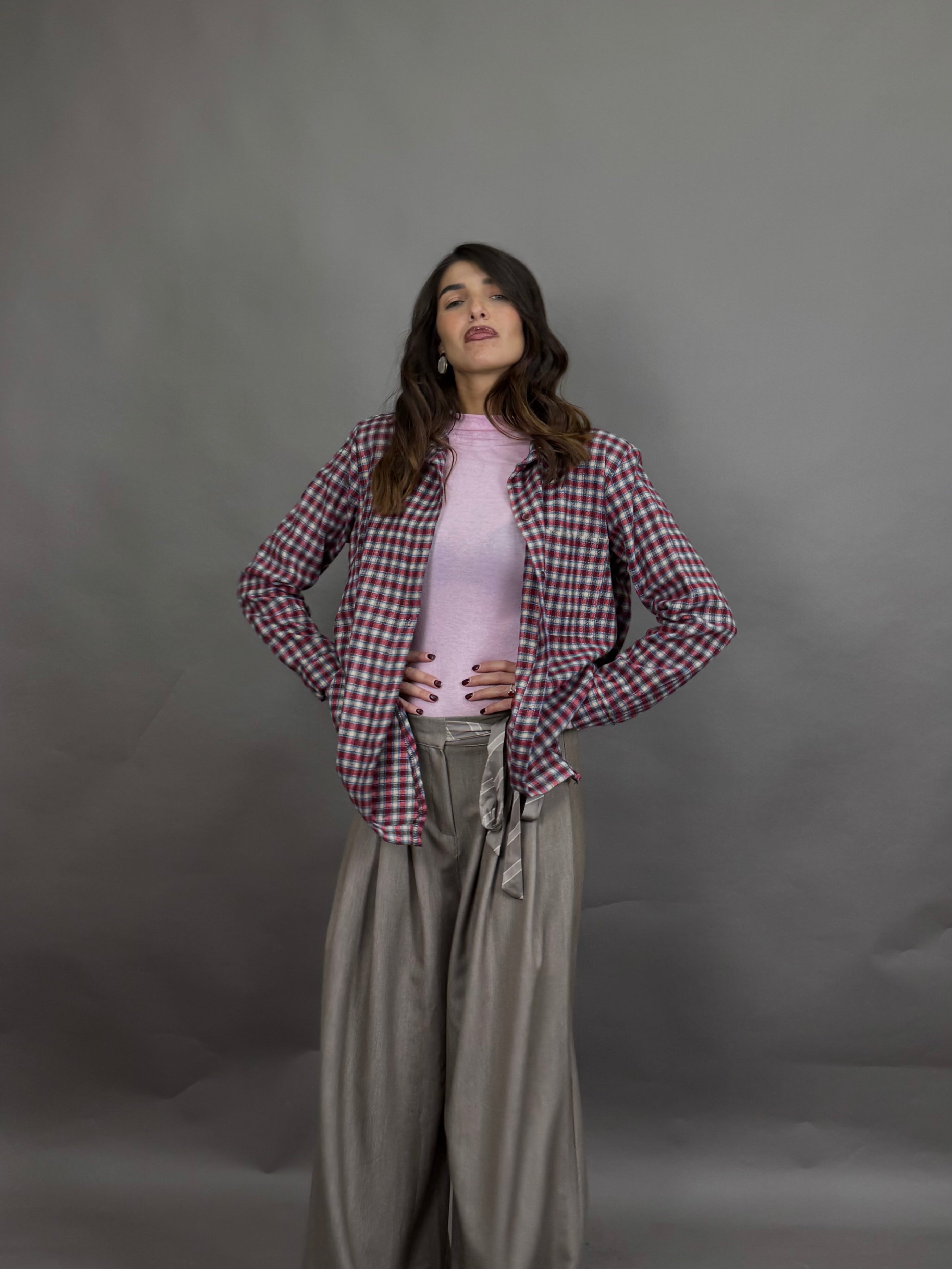 Camicia in flanella rossa