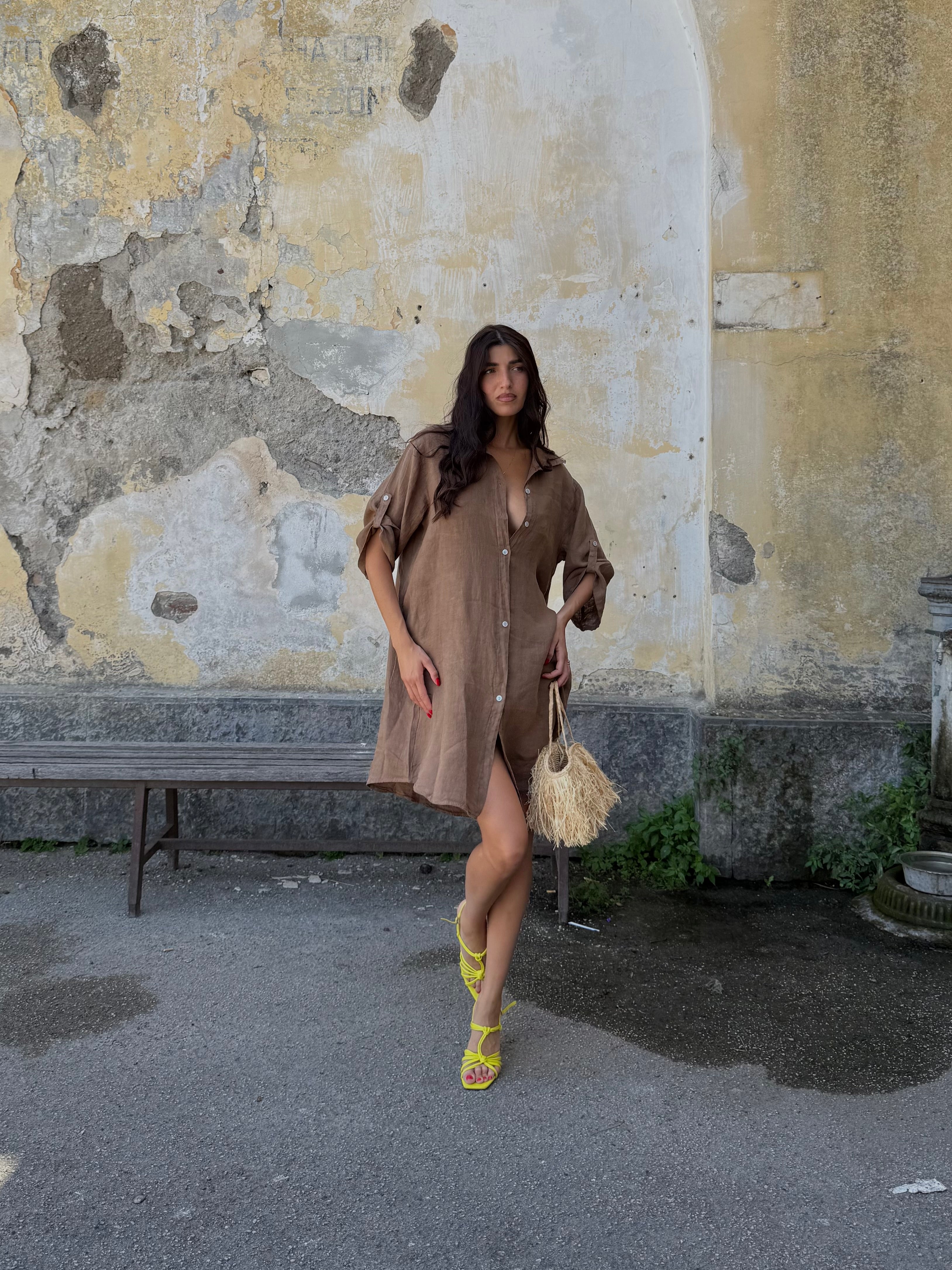 Dress camicia 100% LINO