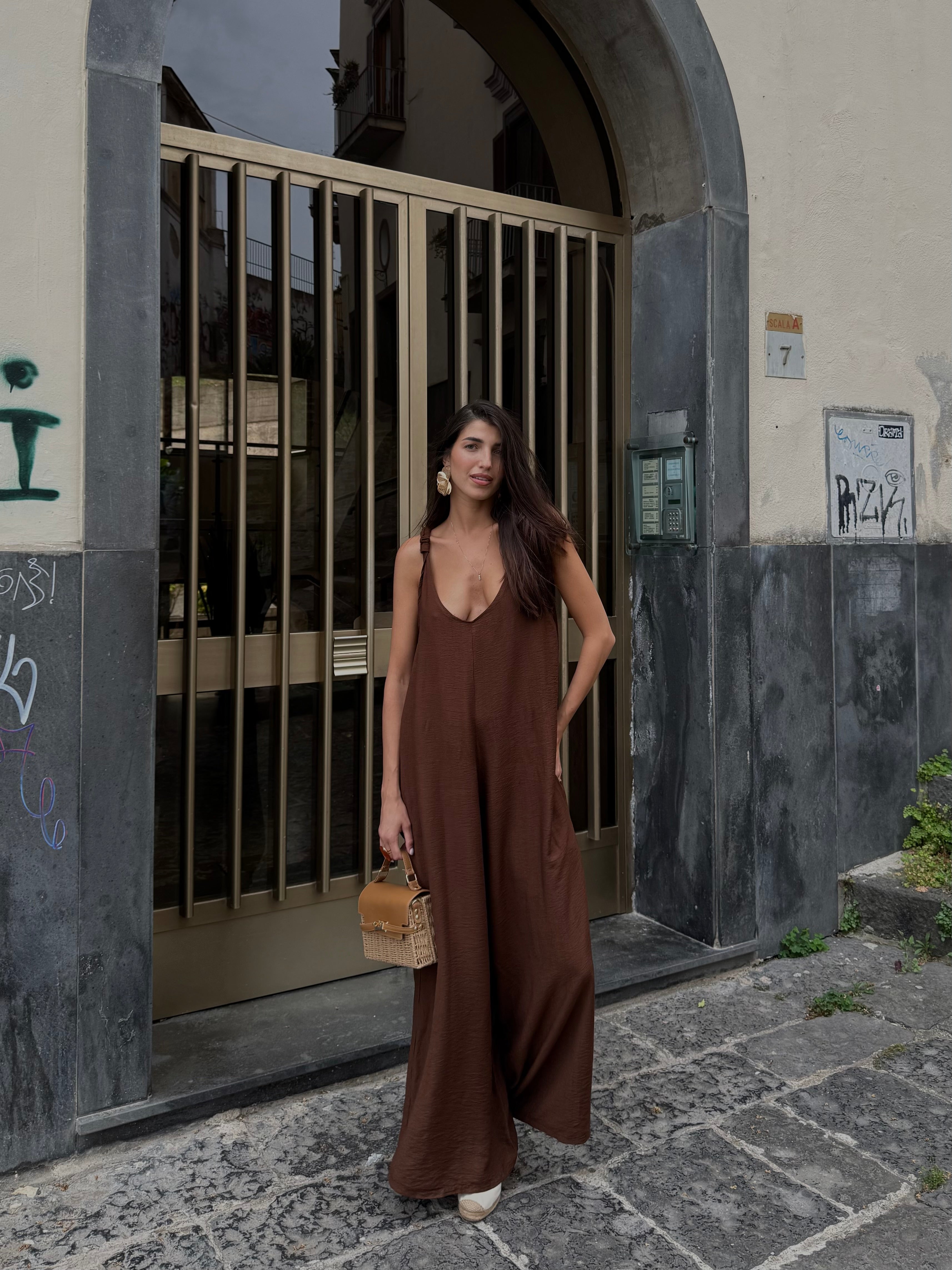 Jumpsuite formentera marrone - LadyB Shop Online