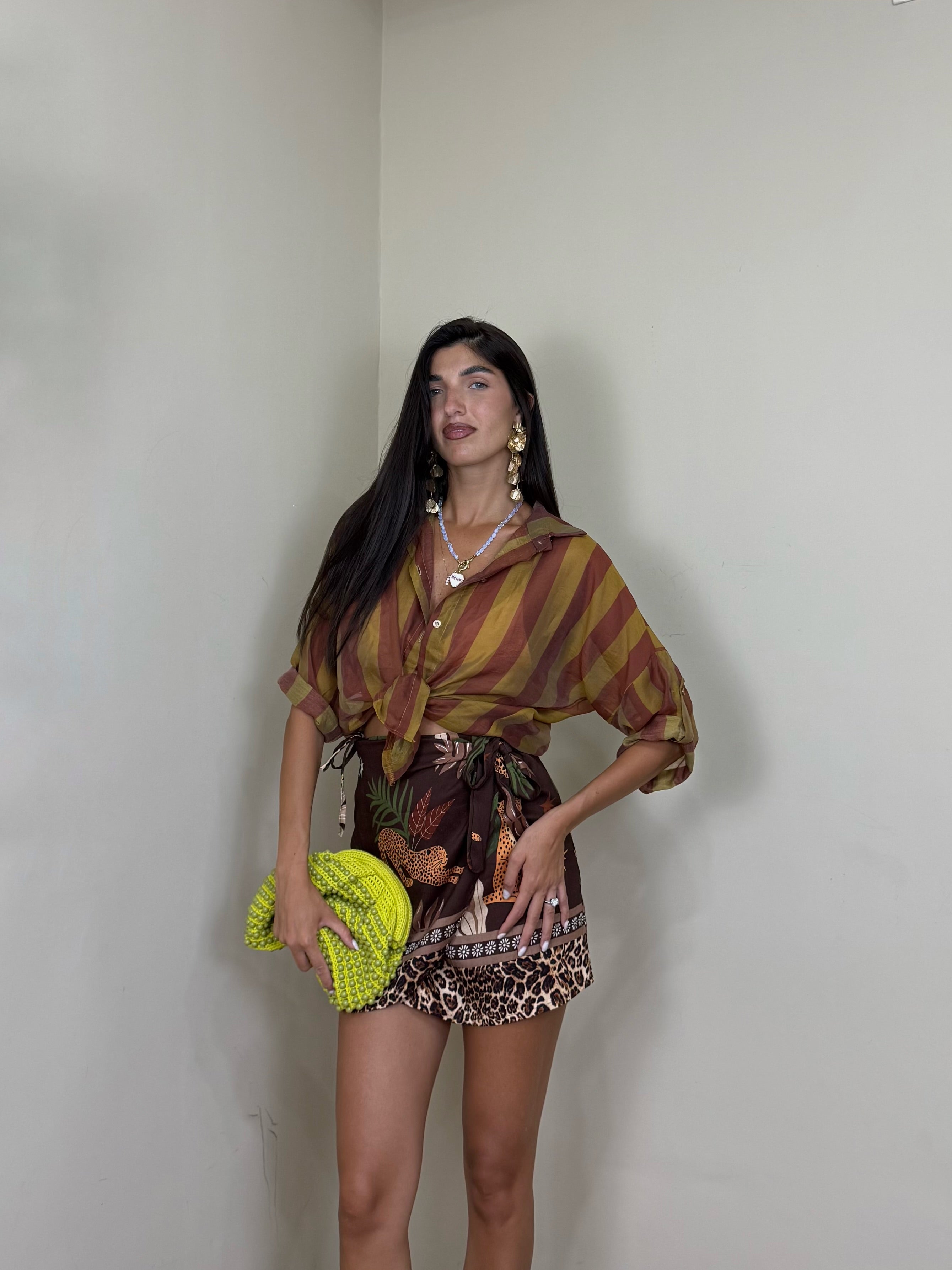 Camicia righe in organza