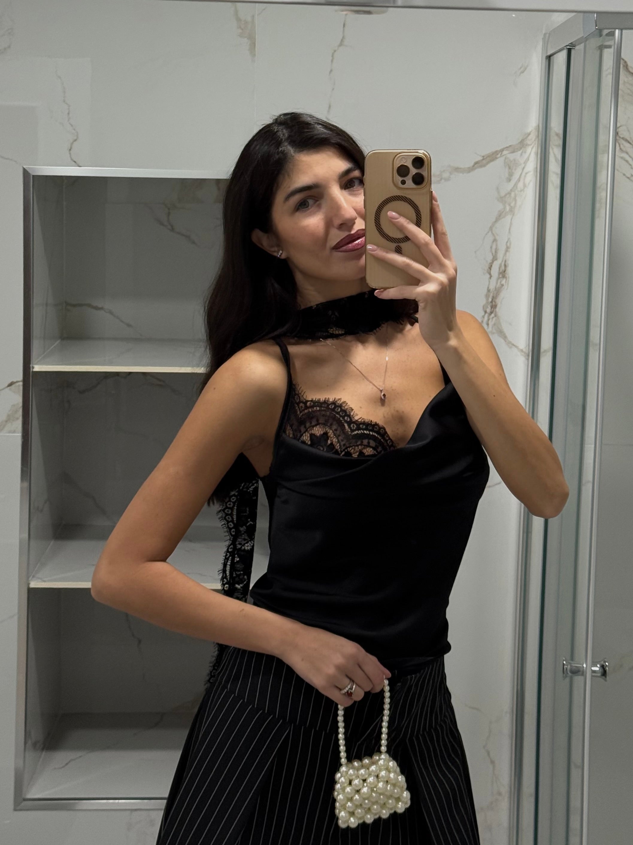 Top lingerie nero
