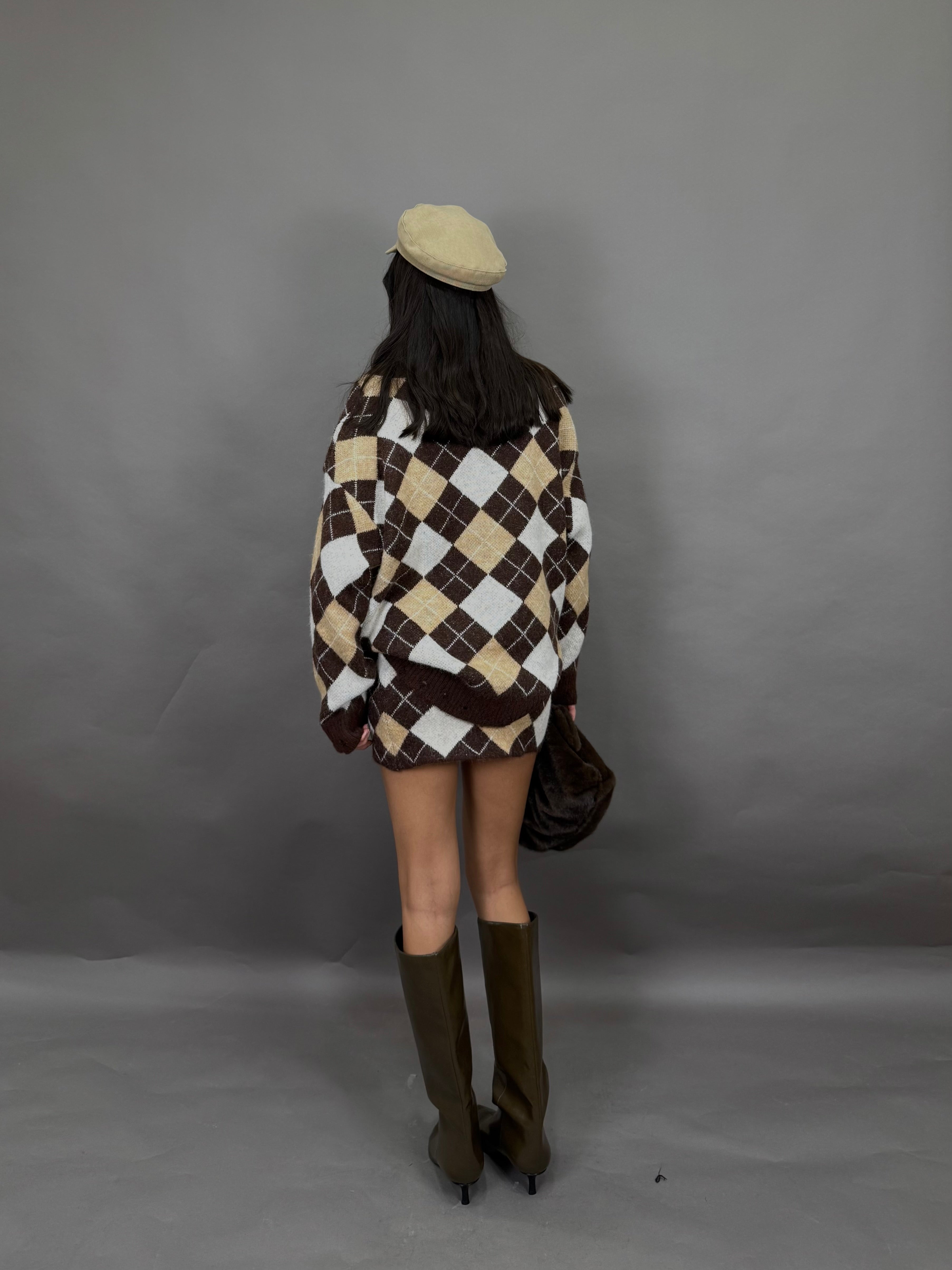 Coordinato rombi marrone