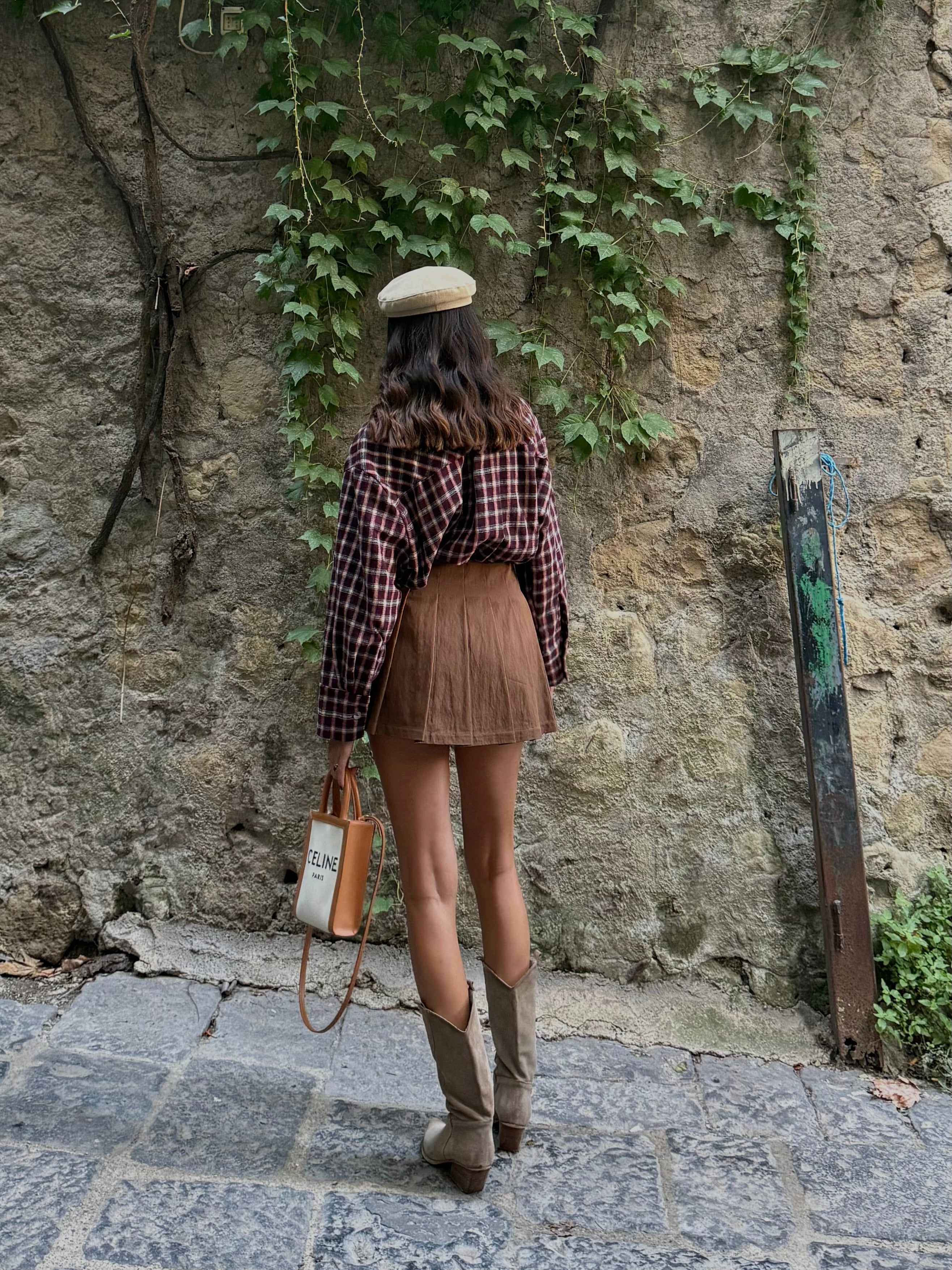 Camicia flanella bordeaux