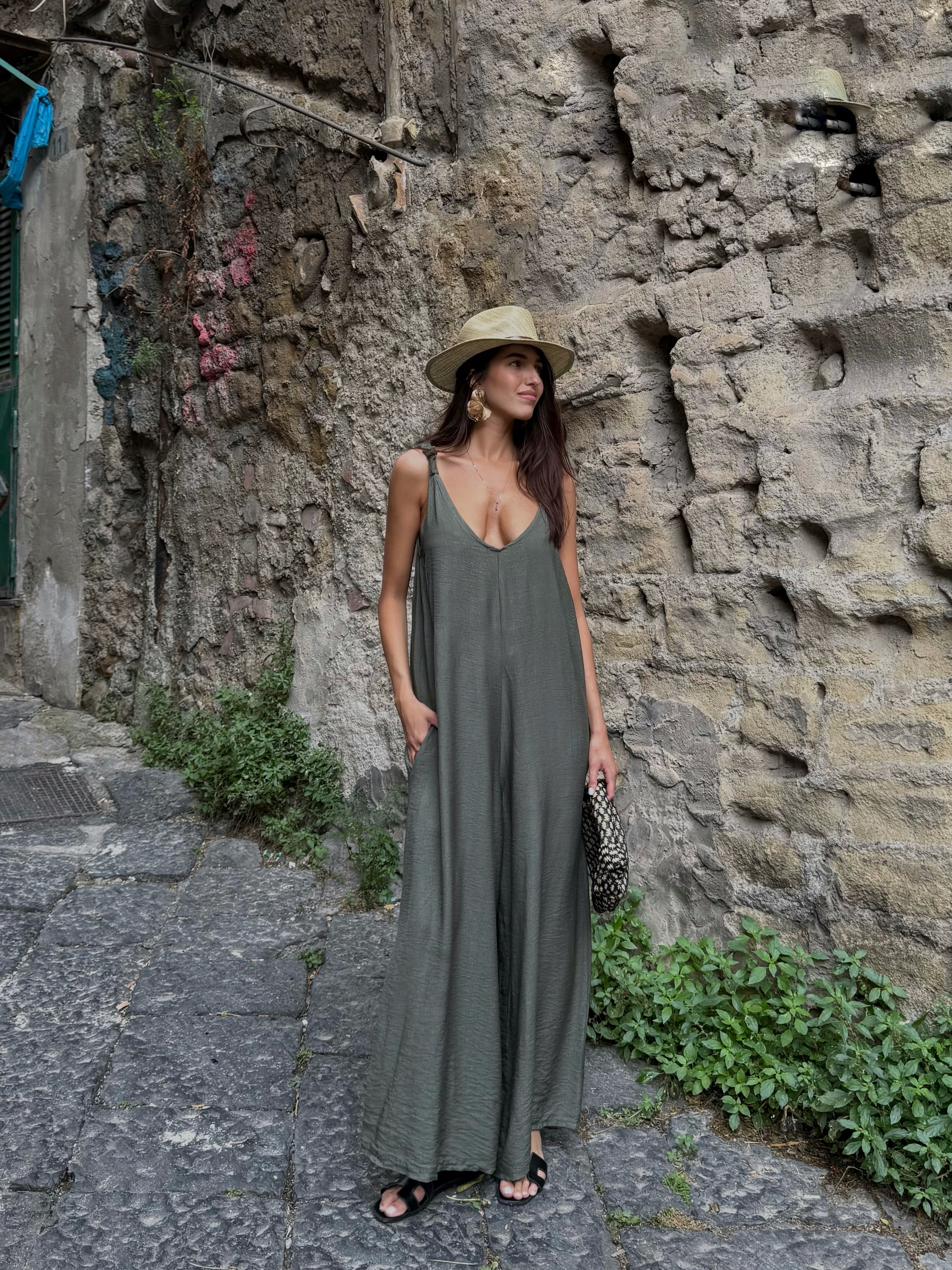 Jumpsuite formentera verde - LadyB Shop Online