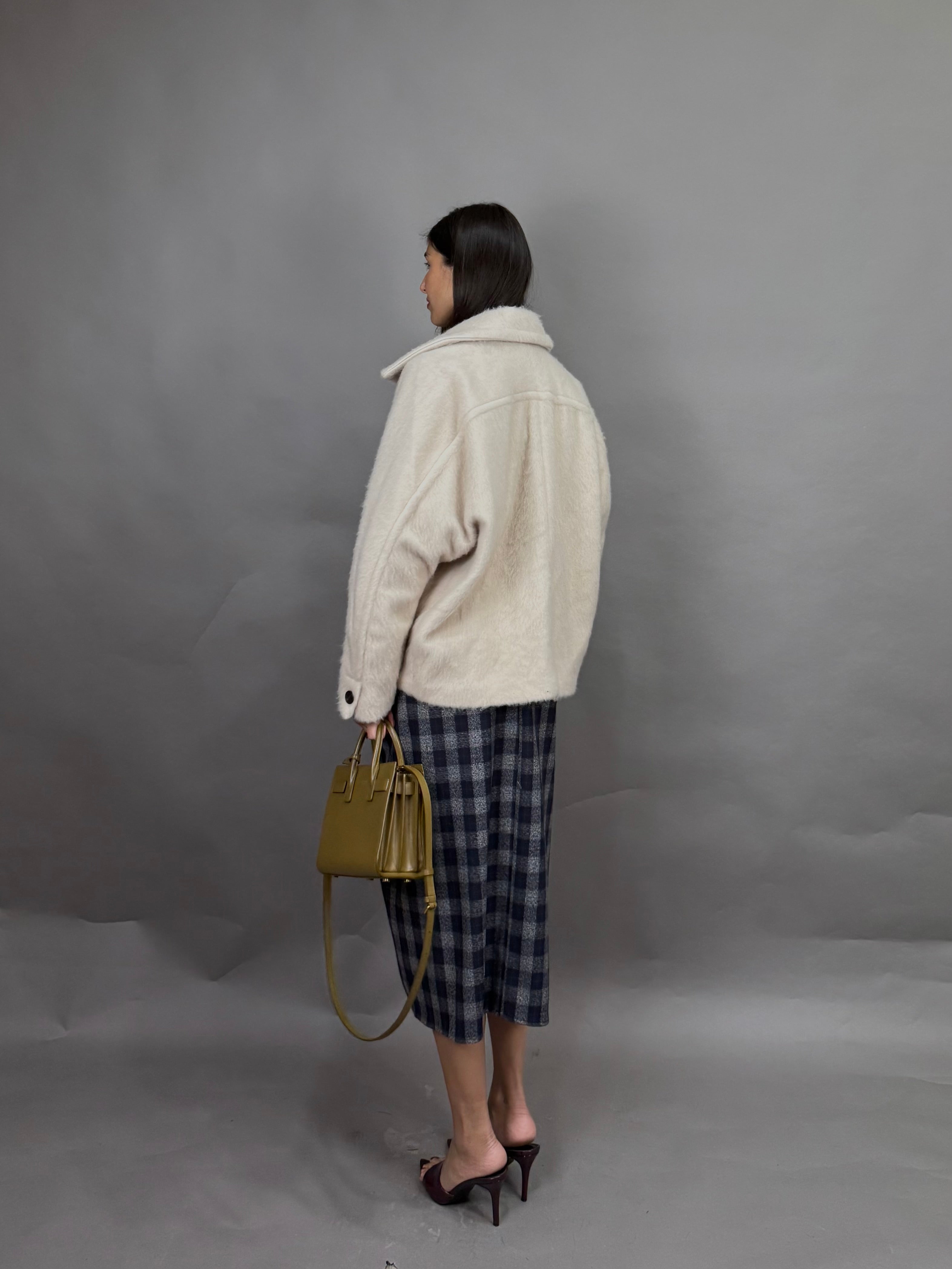 Cappotto pelo panna lumina