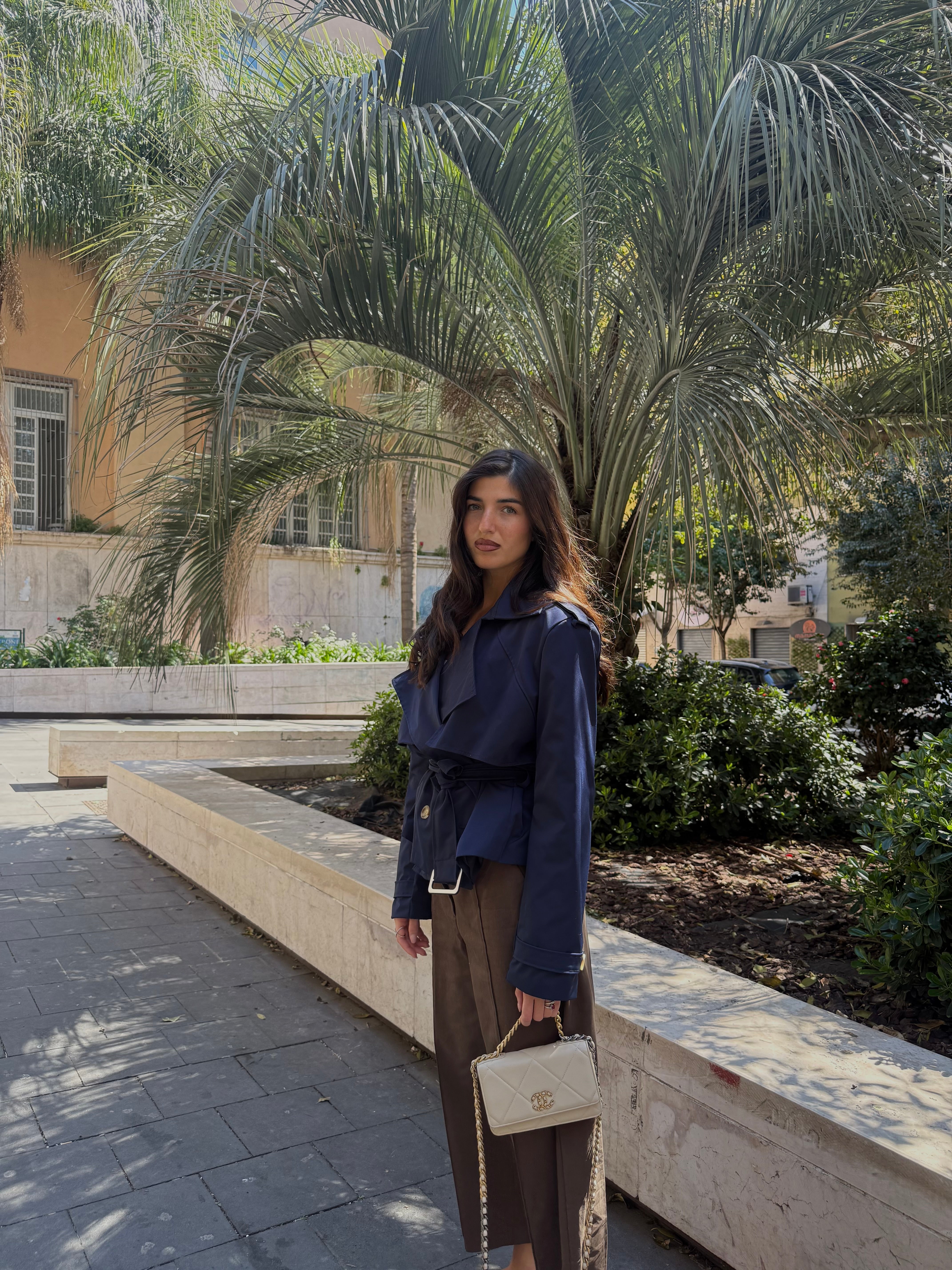 Trench maxi spallina by LadyB blu