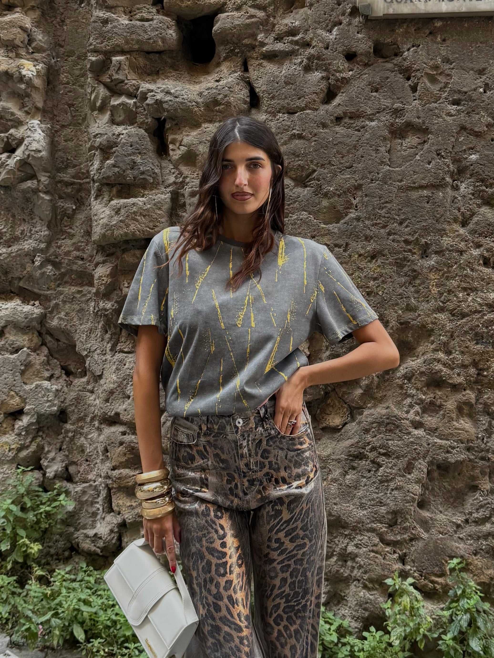 T-shirt lumina grigia - LadyB Shop Online