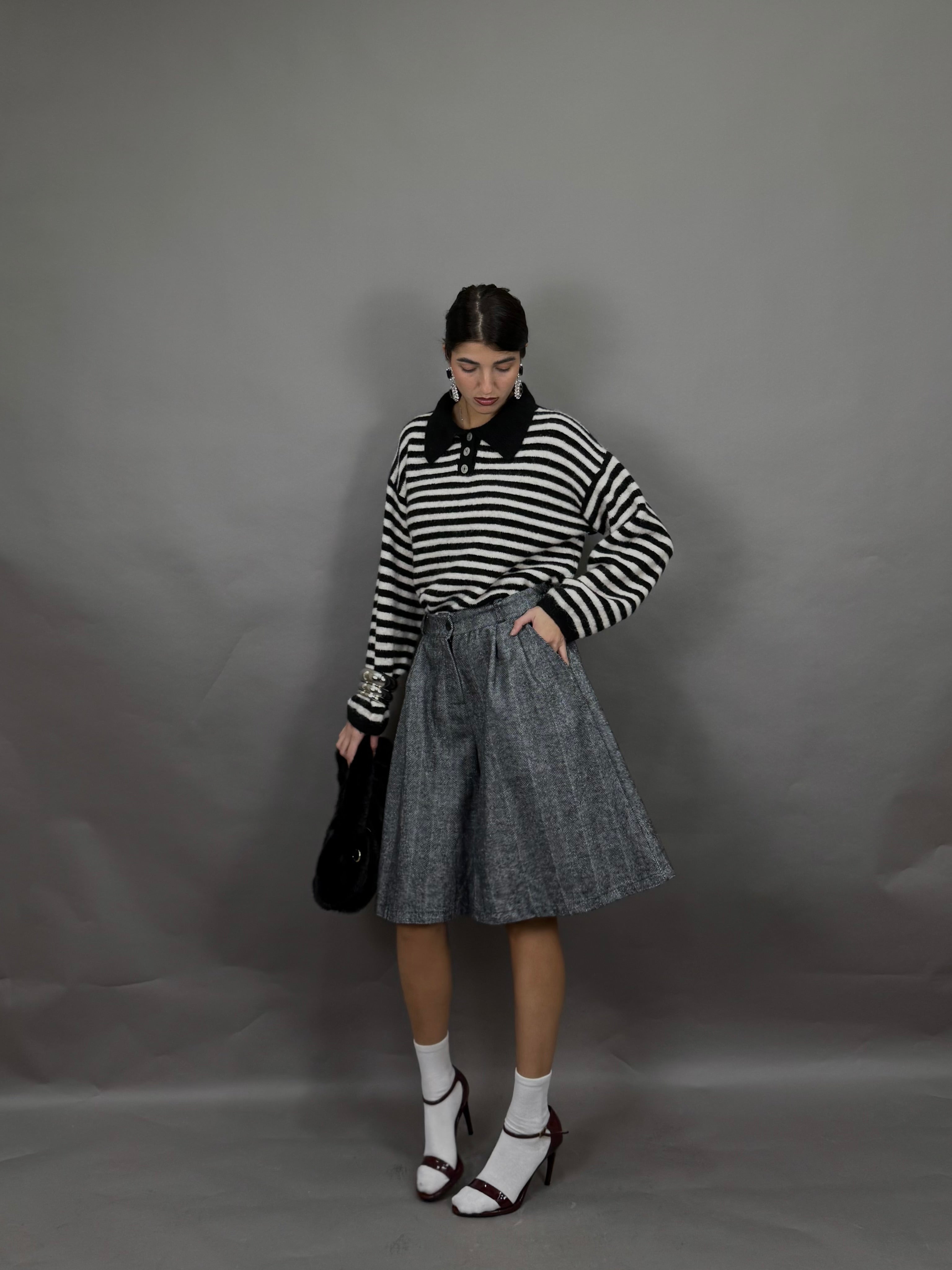 Bermuda spigato nero