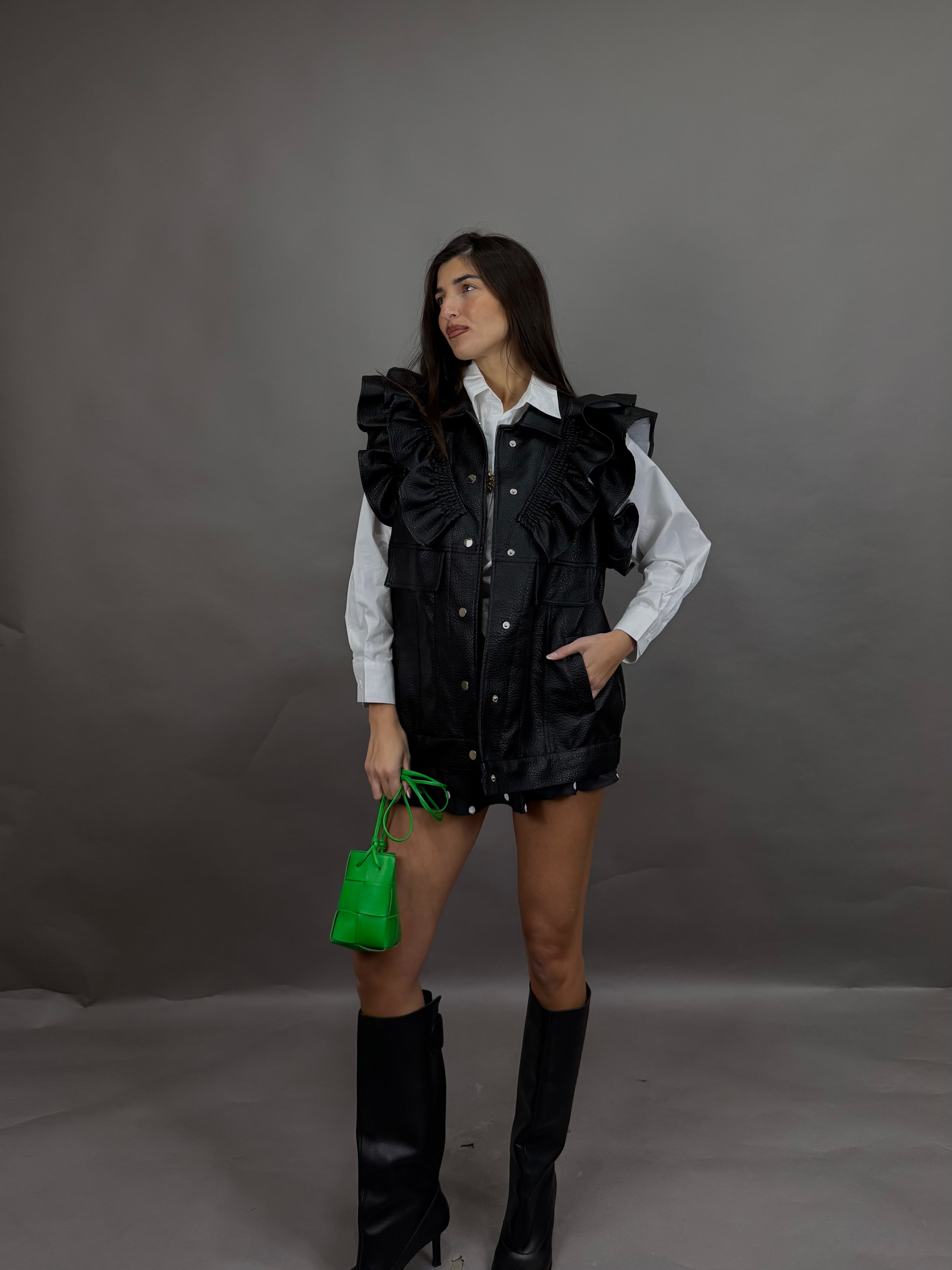 Smanicato in simil pelle