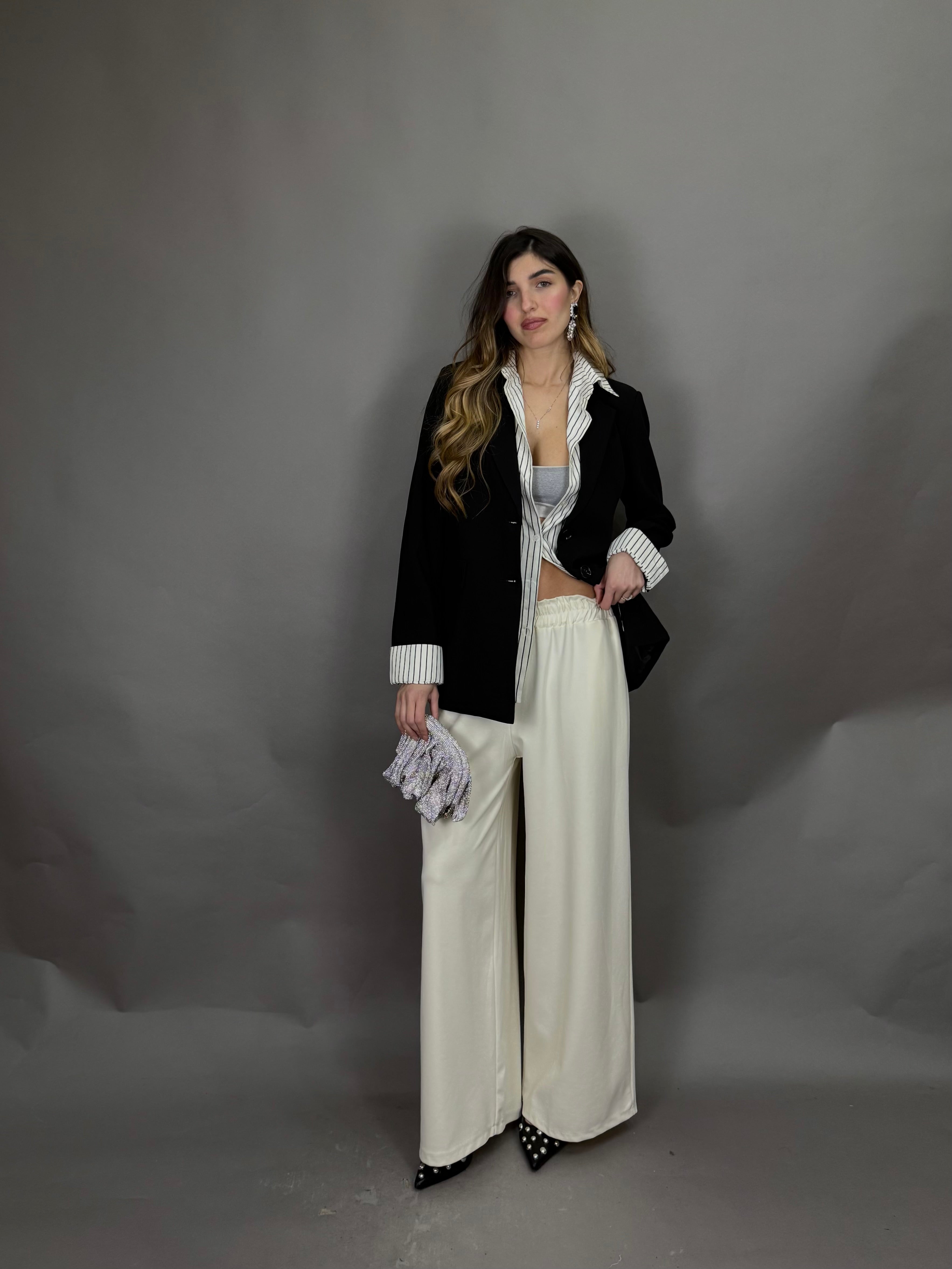 Panta tuta garzato panna - LadyB Shop Online