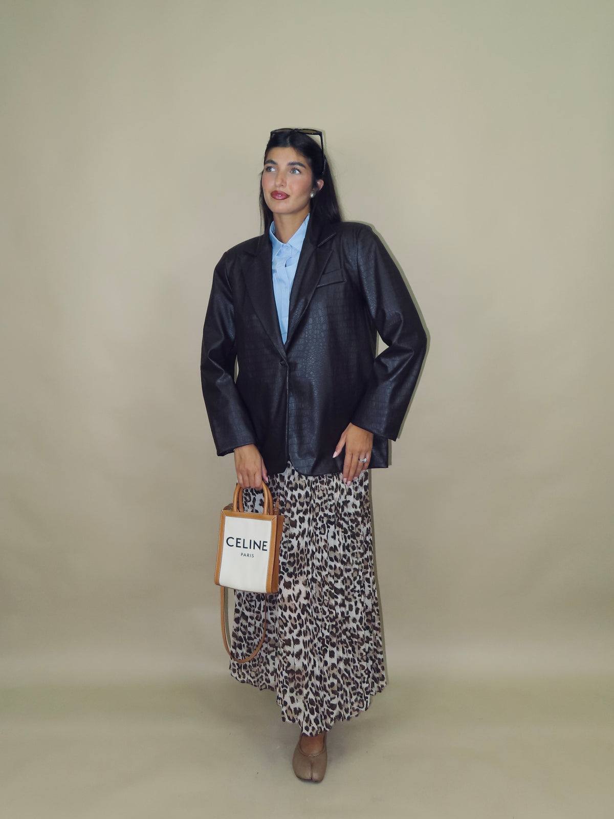 Blazer ecopelle martellata