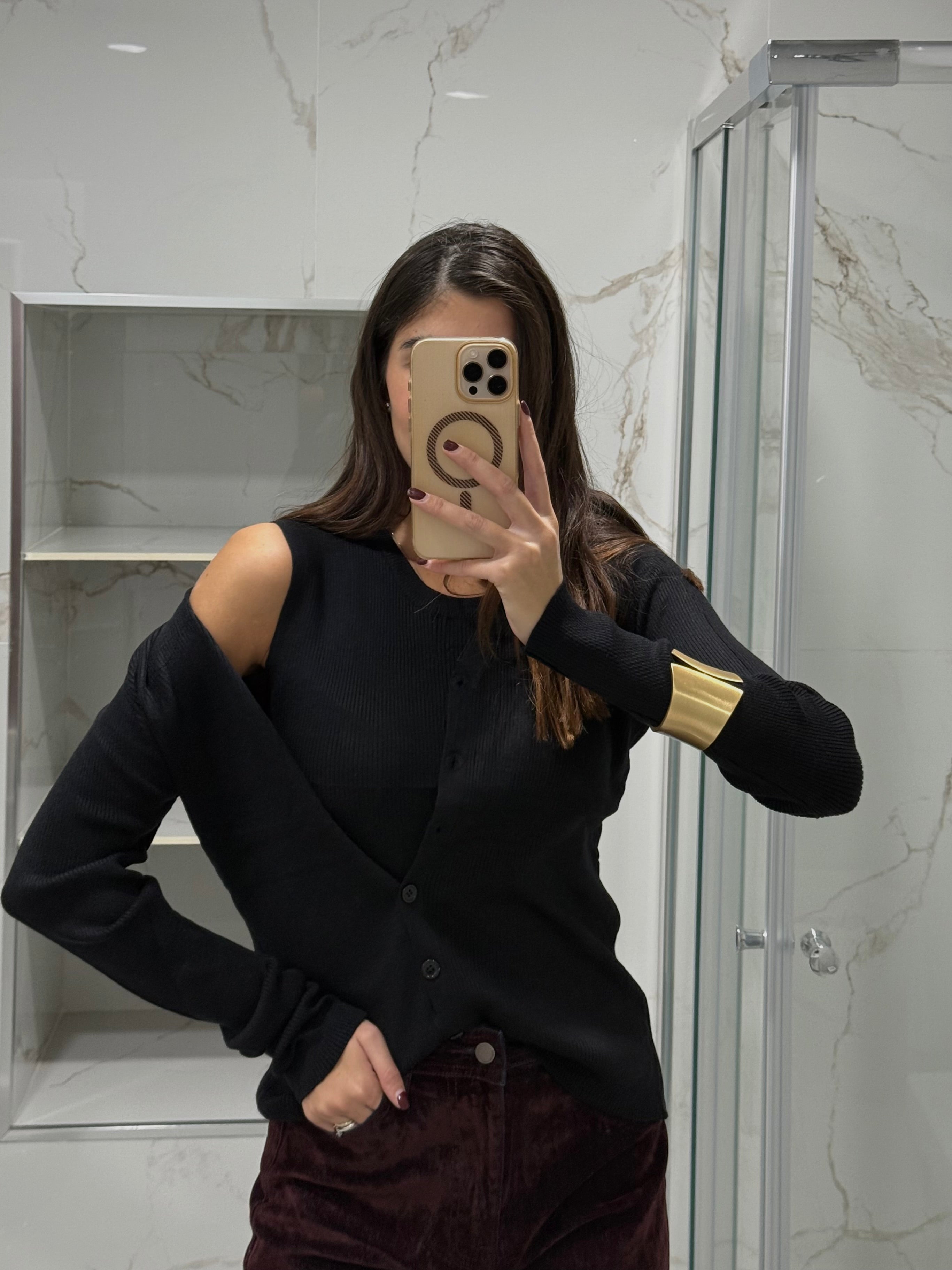 Canotta + cardigan nera