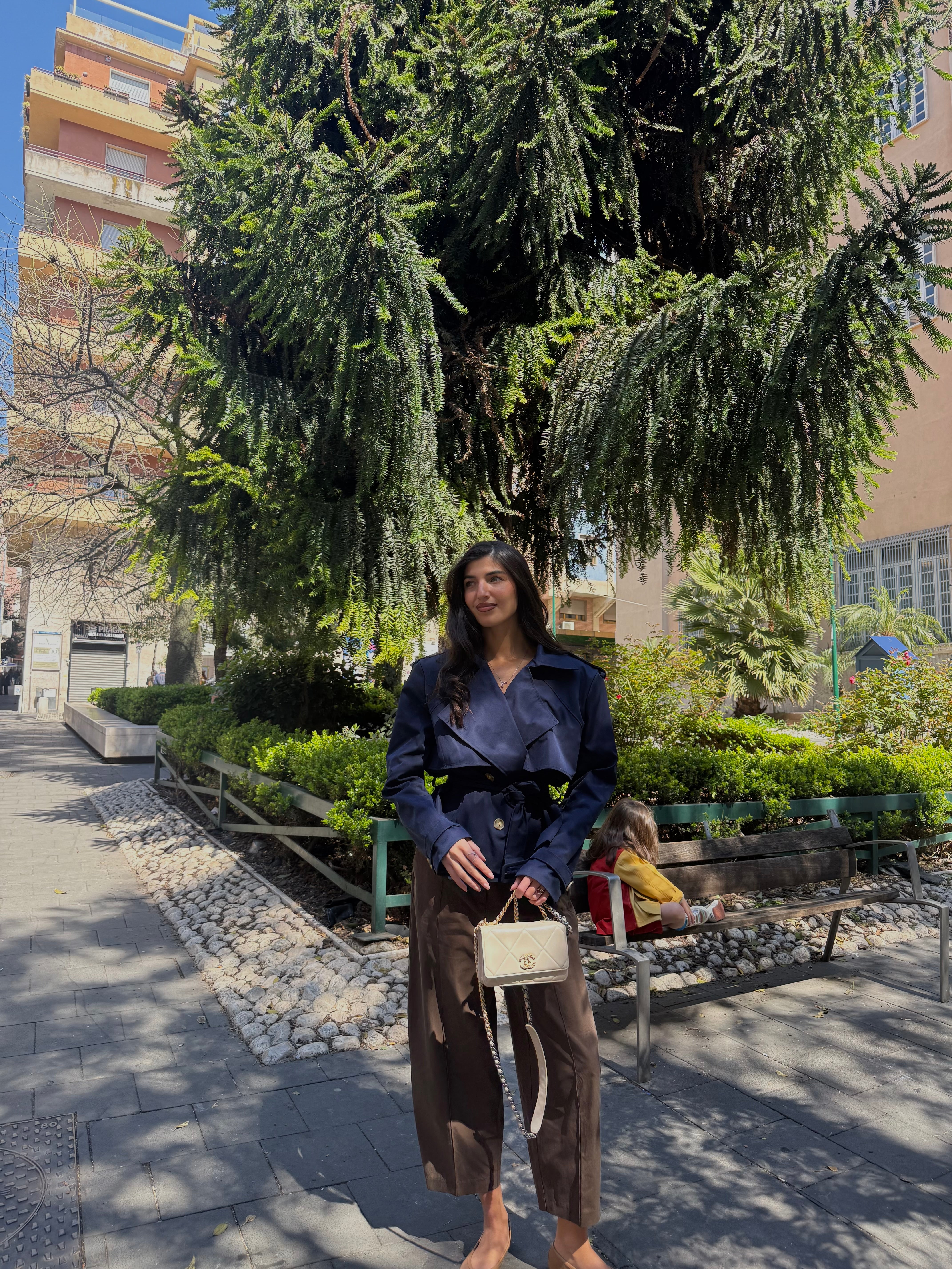 Trench maxi spallina by LadyB blu