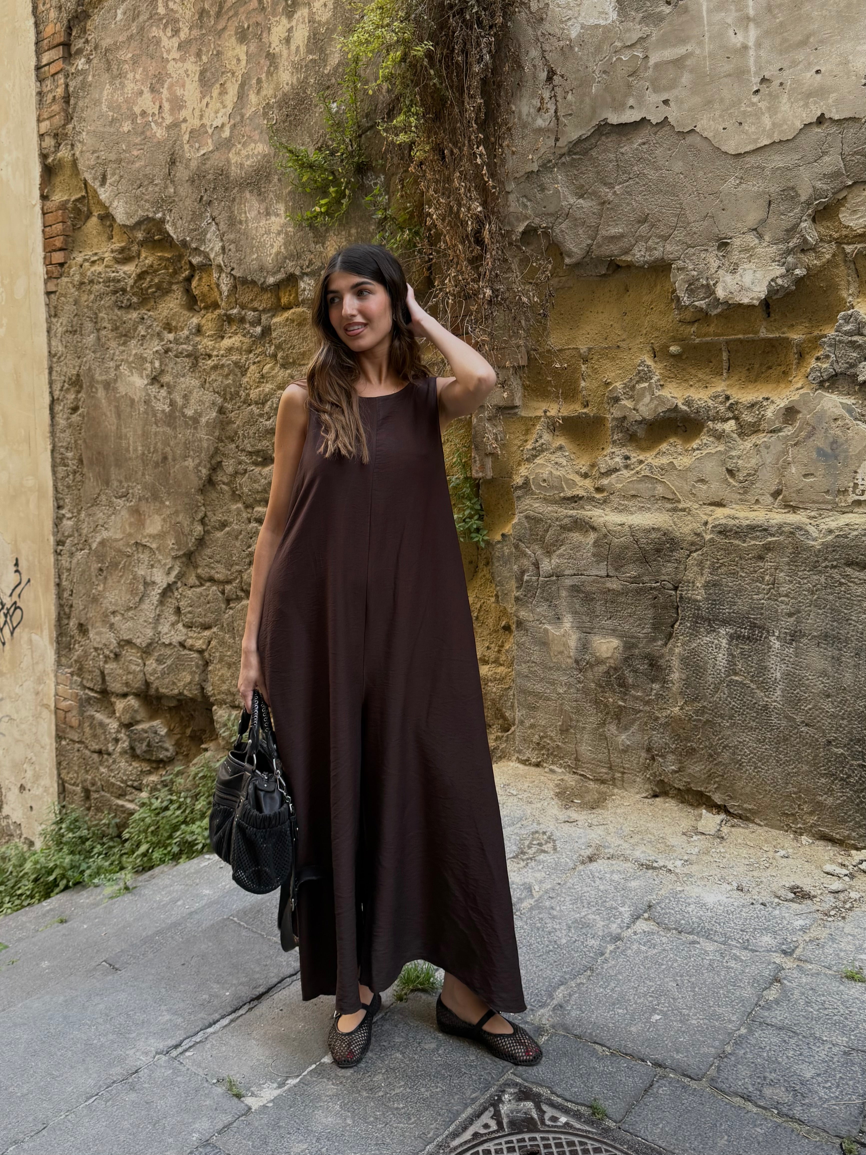 Jumpsuite everyday marrone - LadyB Shop Online