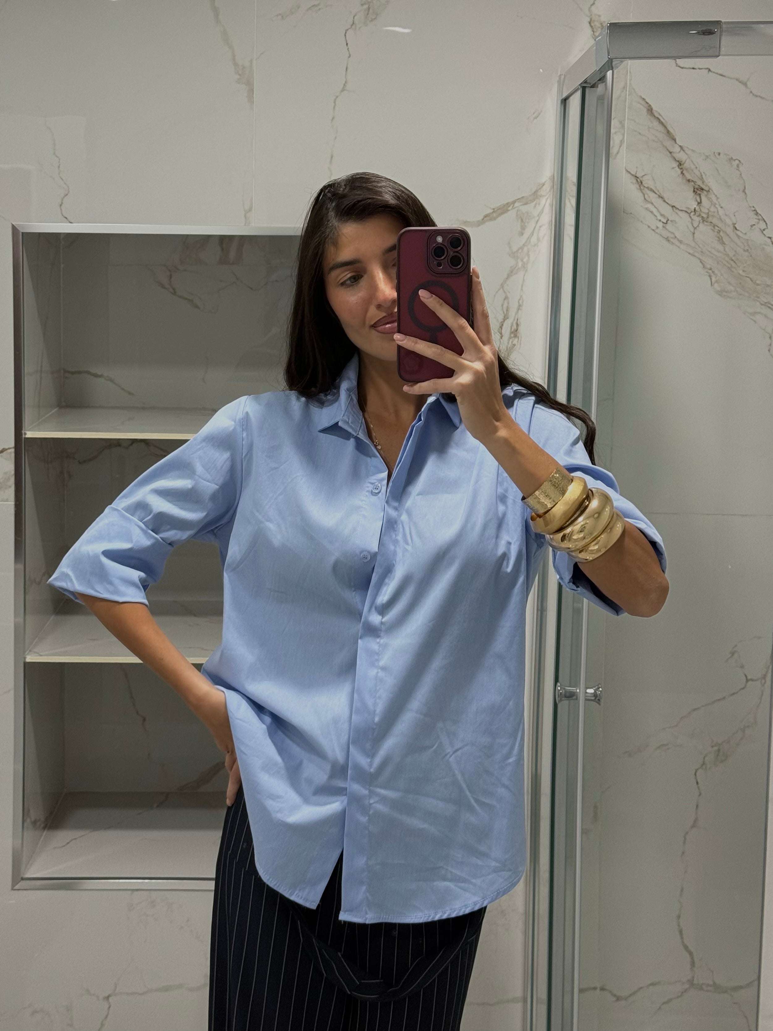 Camicia basic azzurra