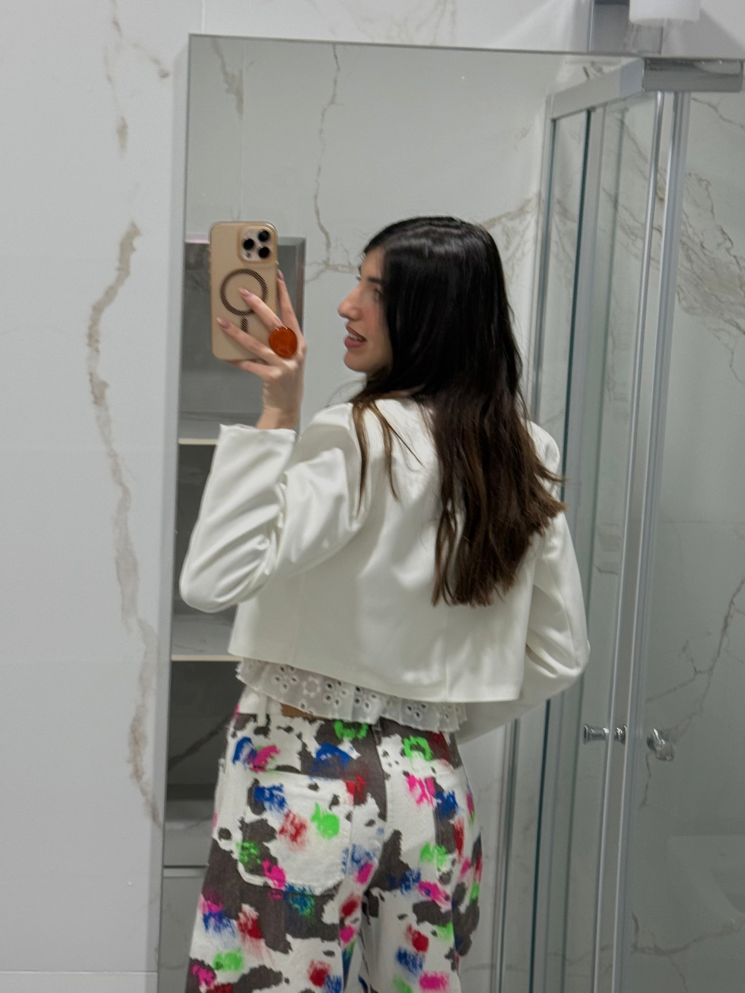 Blazer mini bianco