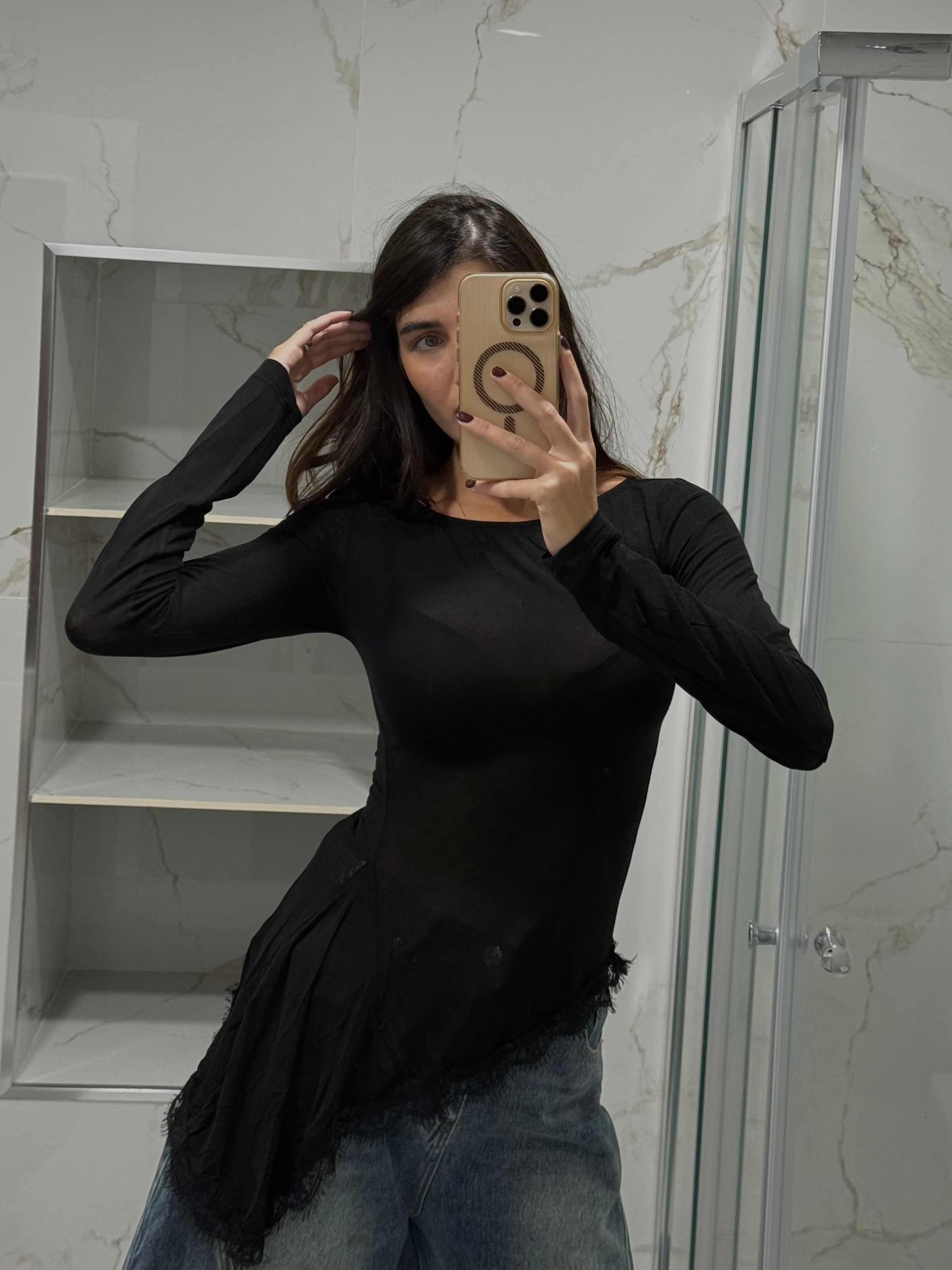 Maglia cachemire lumina nero