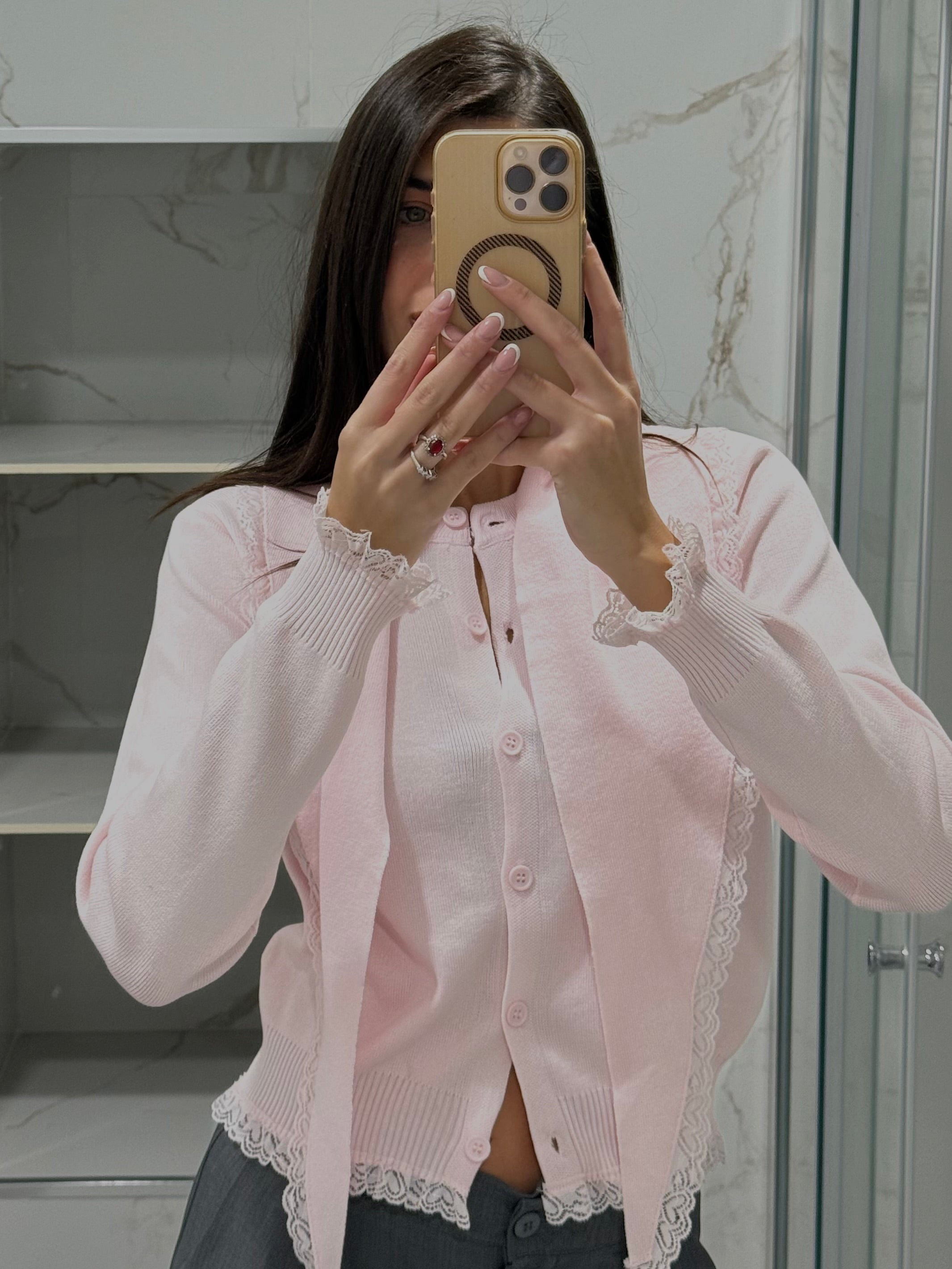 Cardigan Rebecca rosa