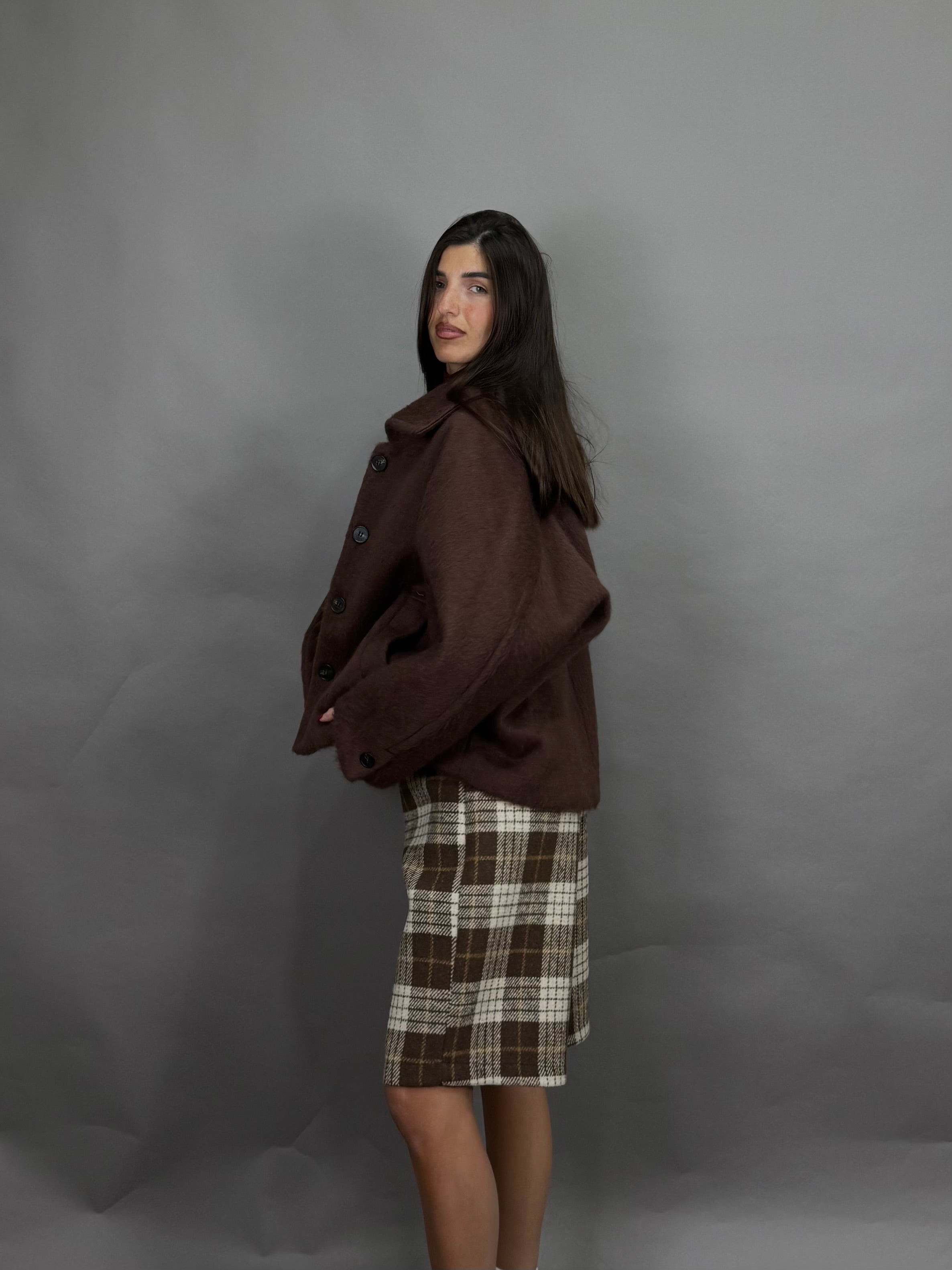 Cappotto pelo marrone lumina