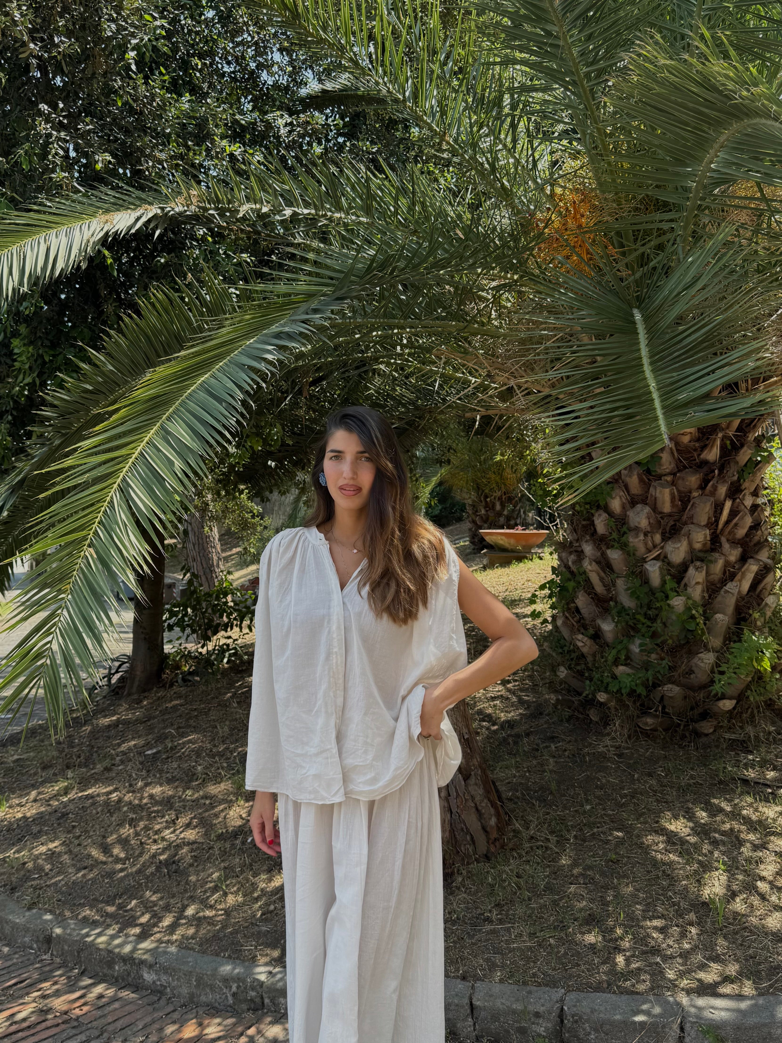 Camicia in cotone beige - LadyB Shop Online