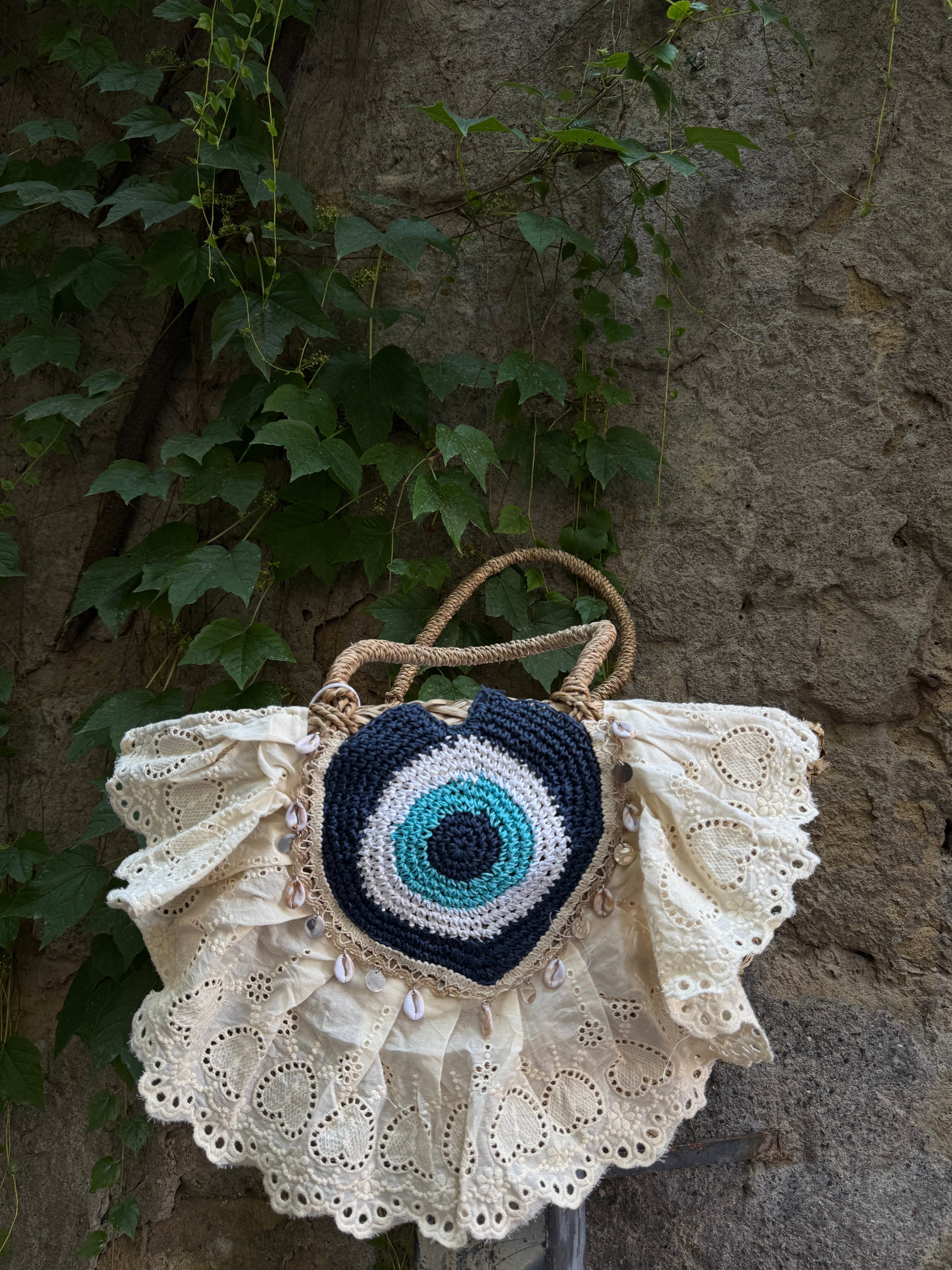 Borsa in paglia occhio