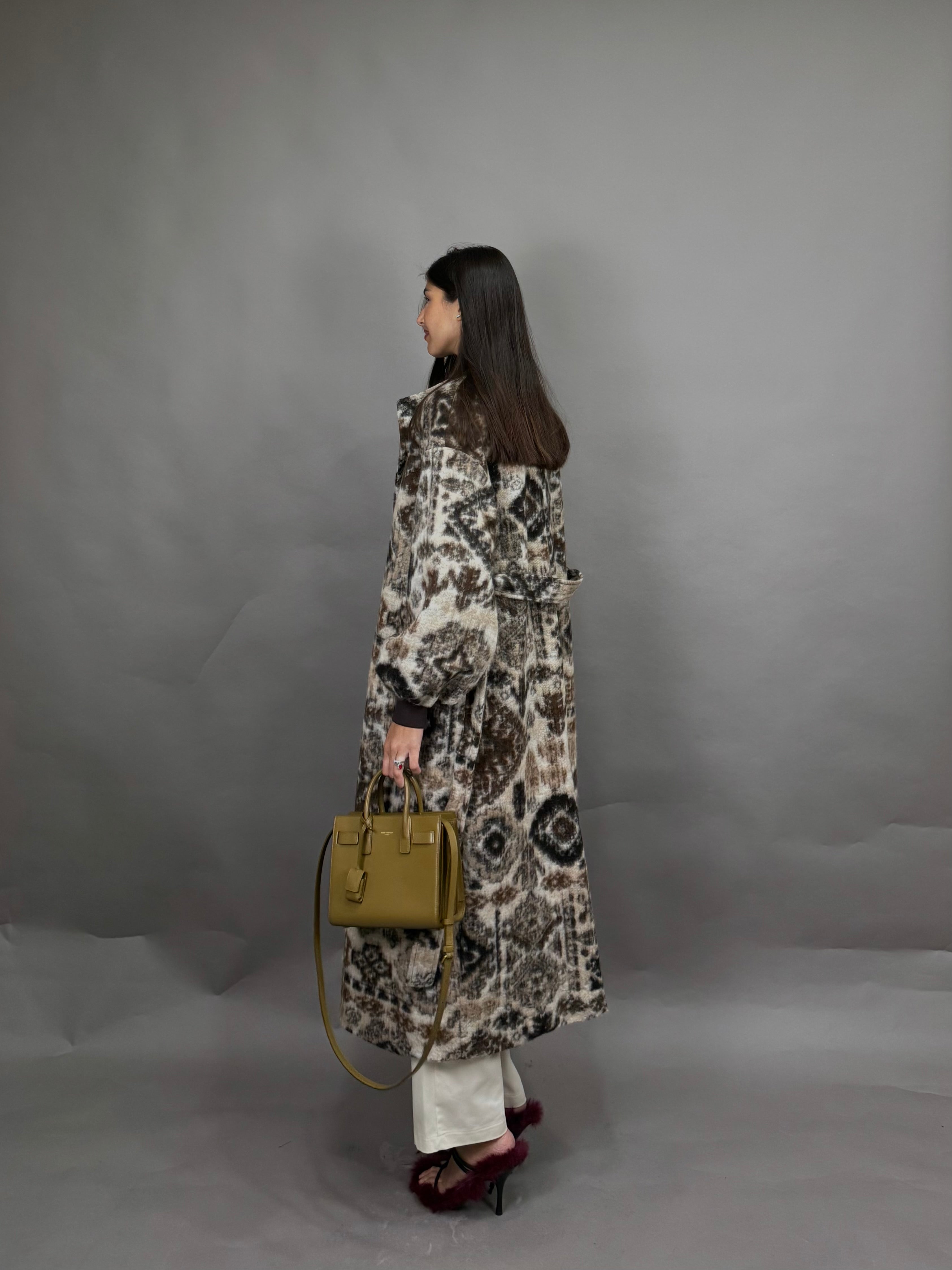 Cappotto bandana marrone