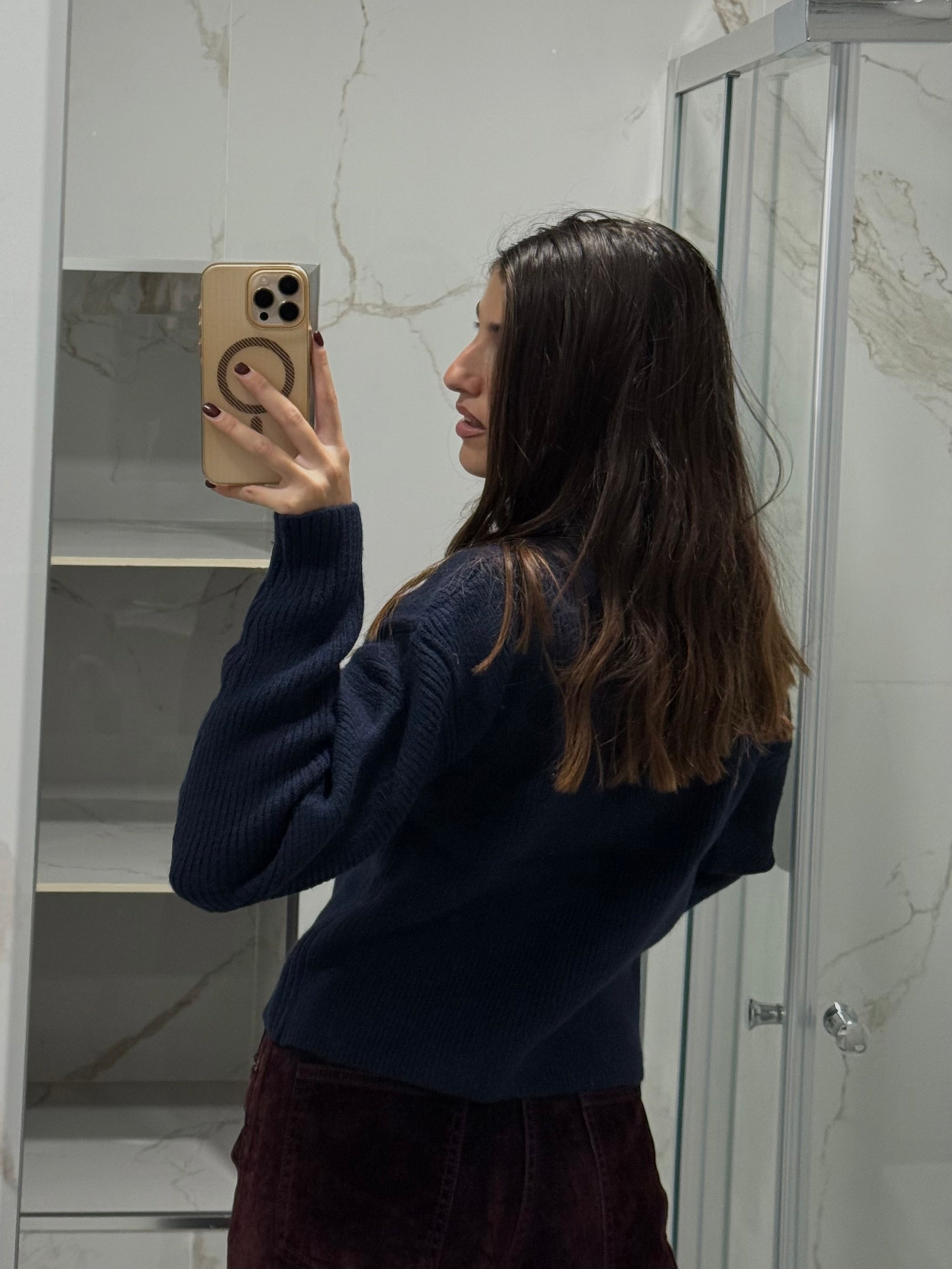 Pull inserti camicia blu