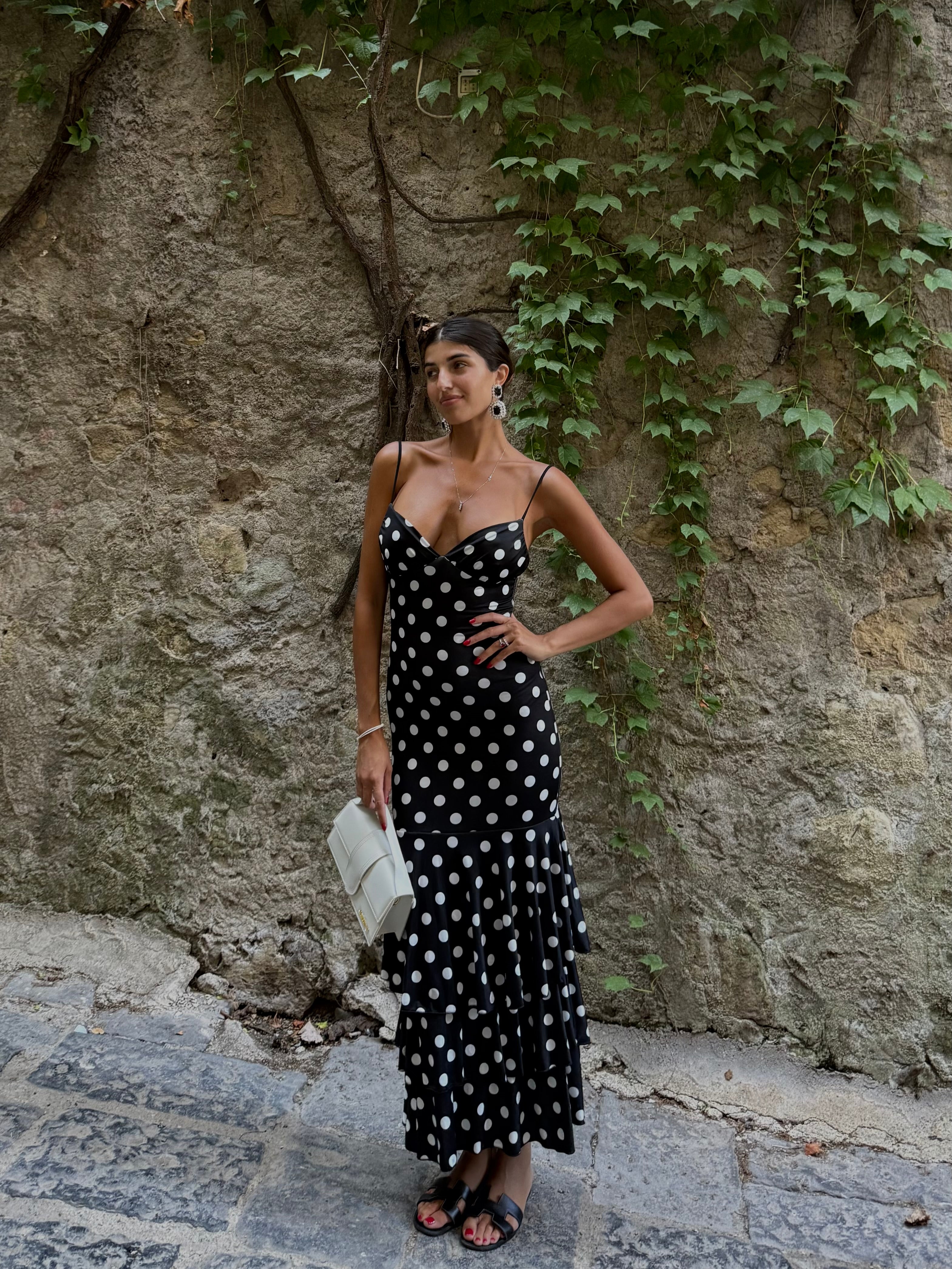 Dress Esotic pois nero - LadyB Shop Online