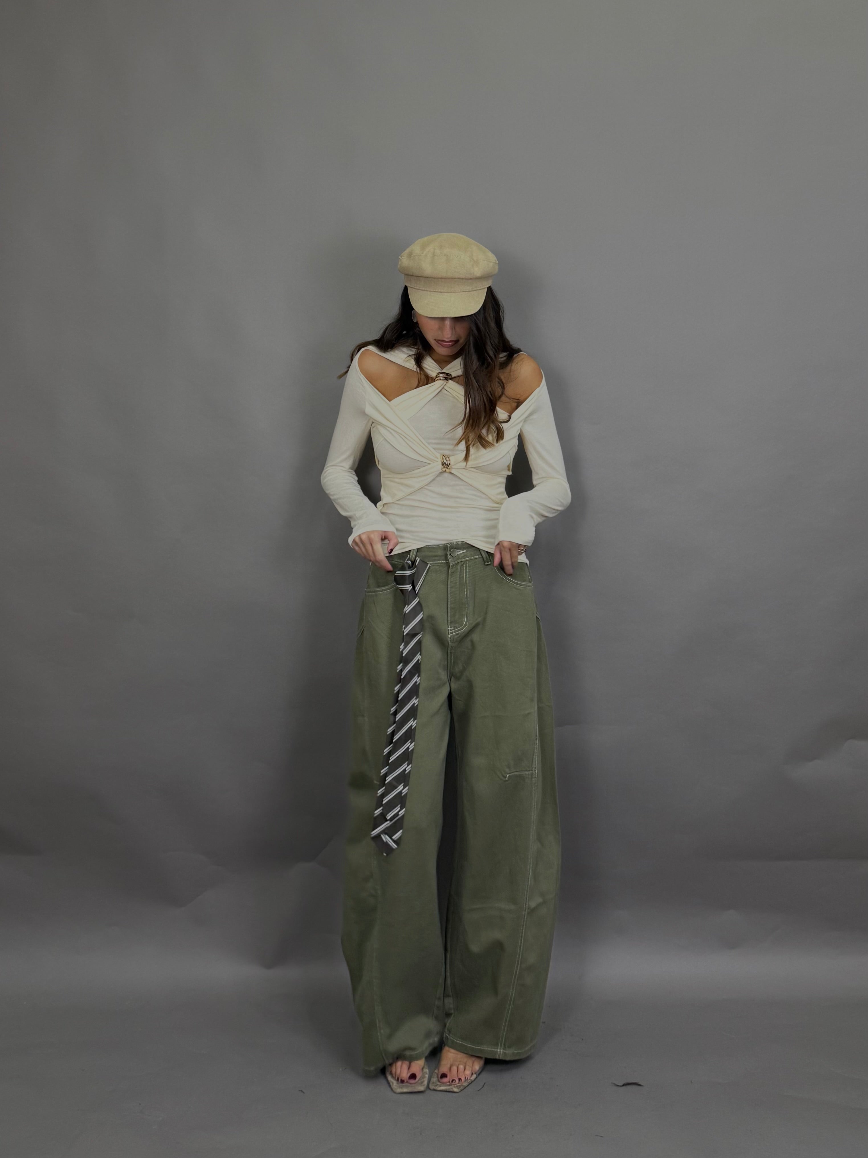 Jeans ballon verde